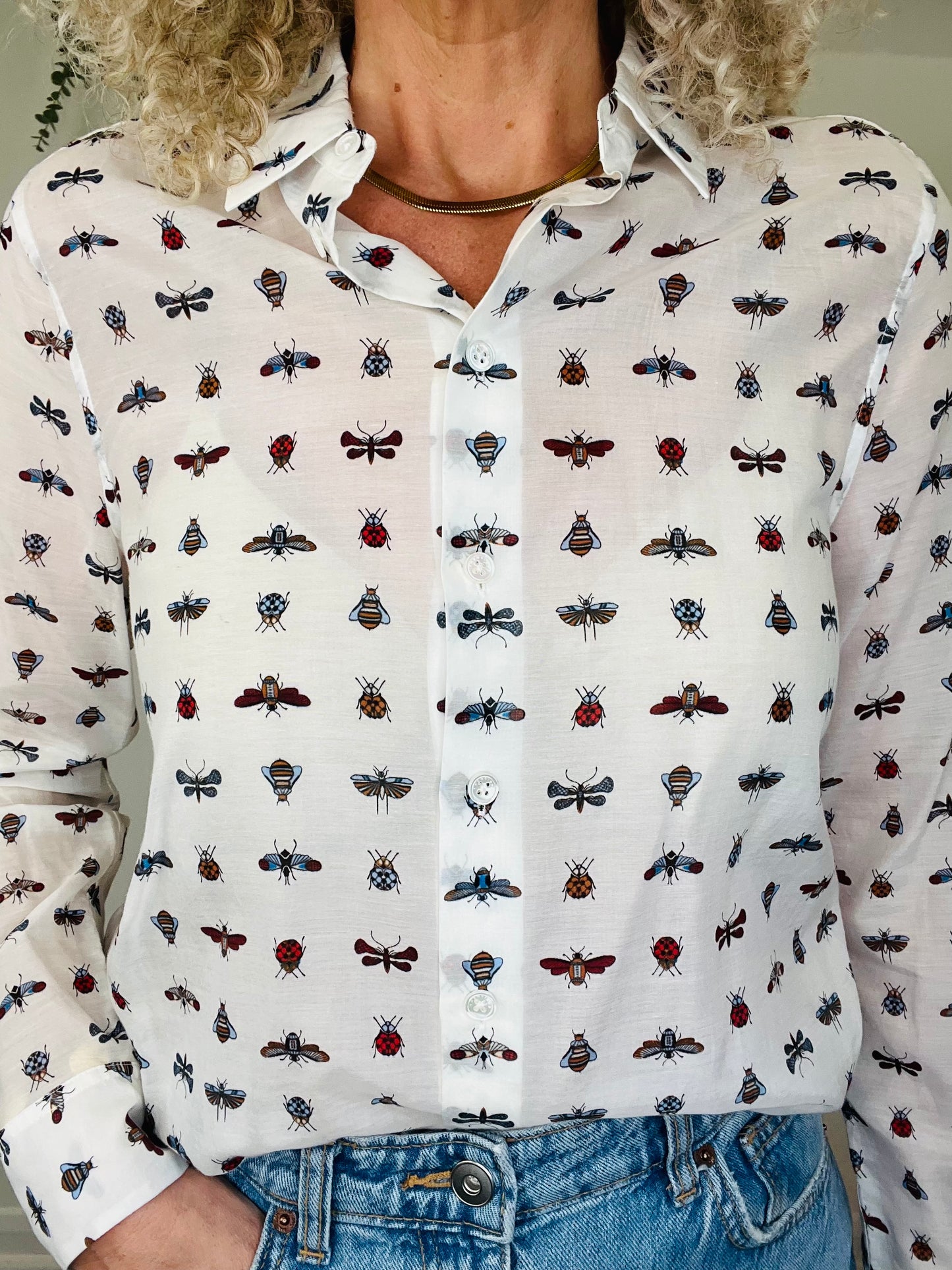 Bug Print Shirt - Size S