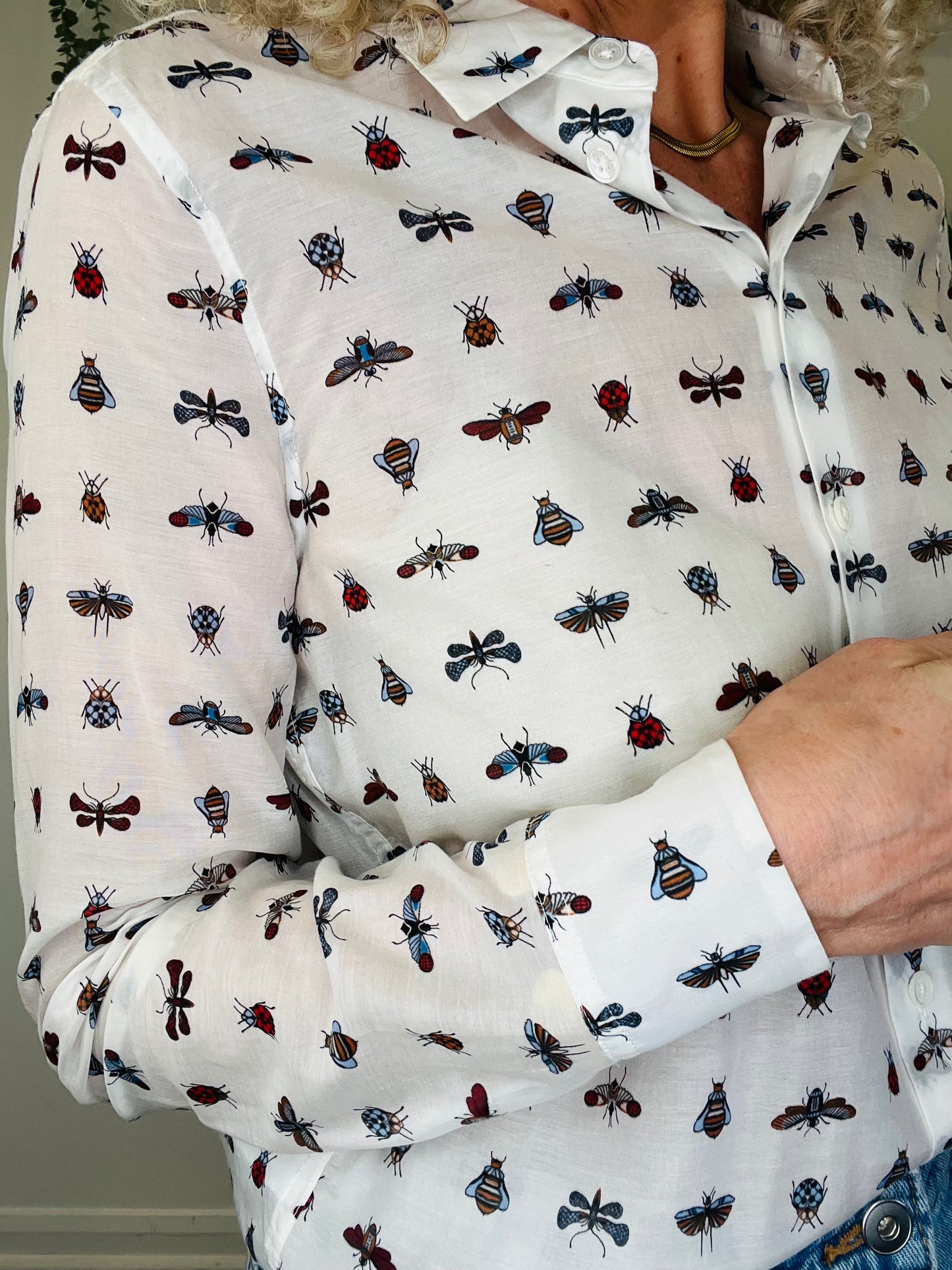 Bug Print Shirt - Size S