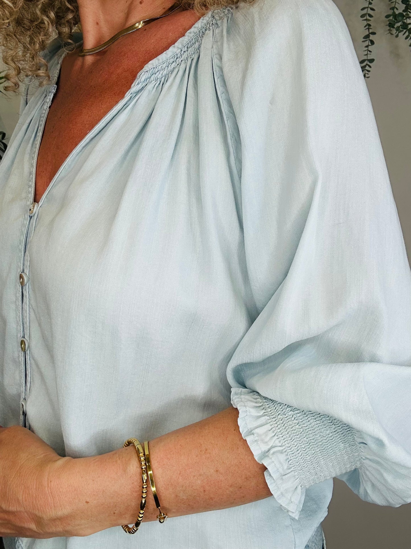Mariah Chambray Shirt - Size S