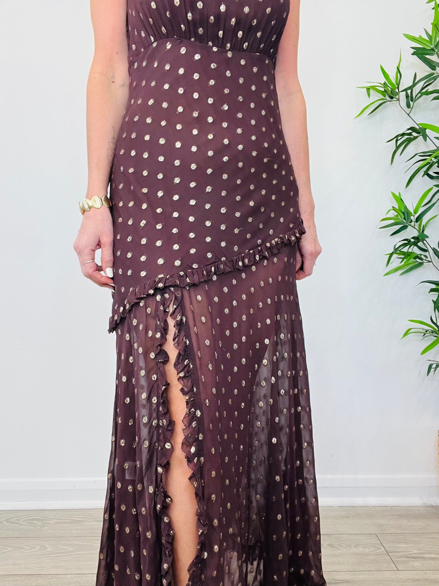 Metallic Barrette Dress - Size M