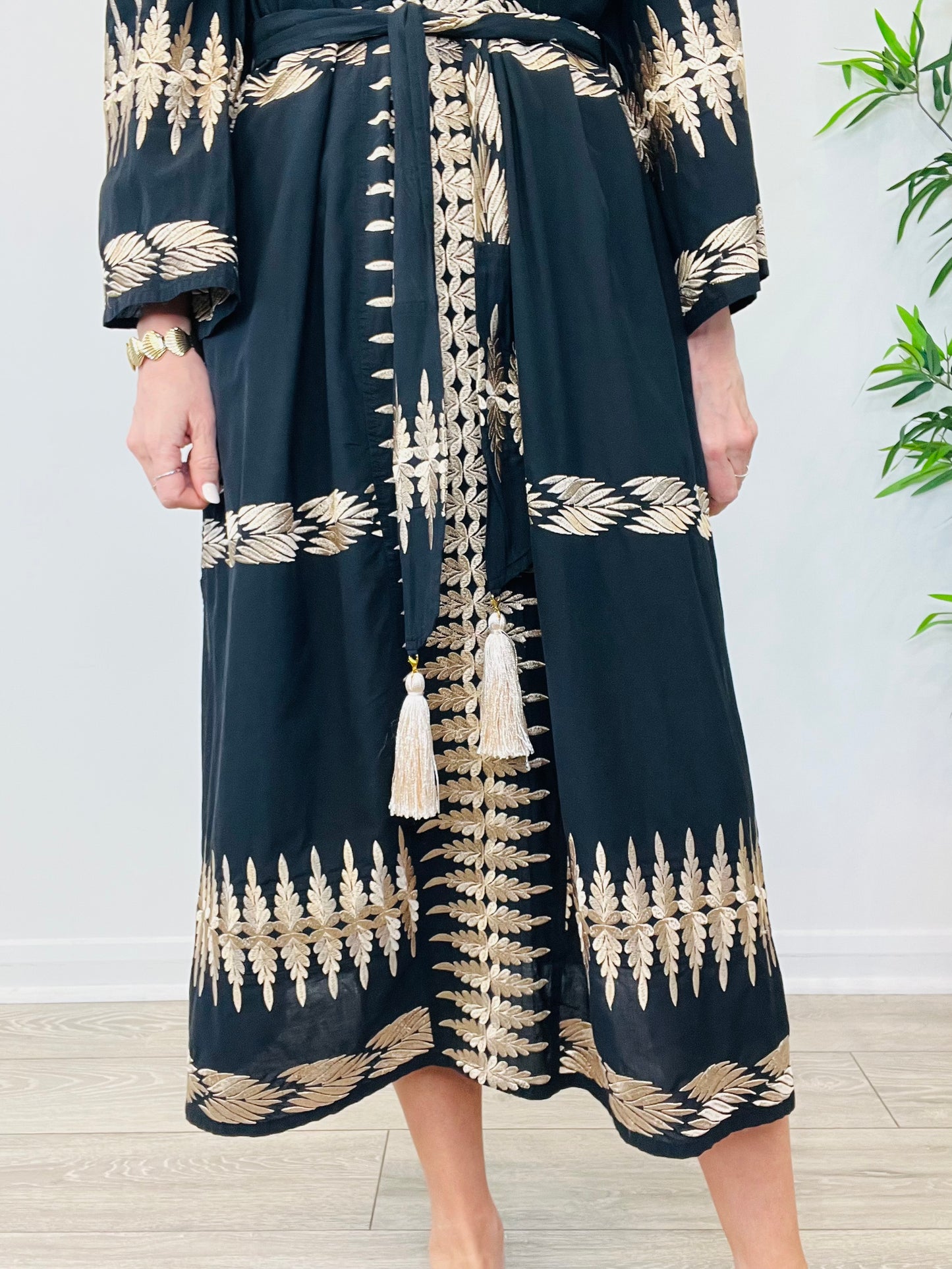 Embroidered Feather Dress - Size S