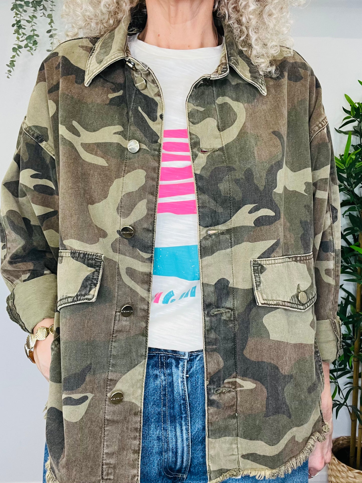 Camo Shacket - Size 10