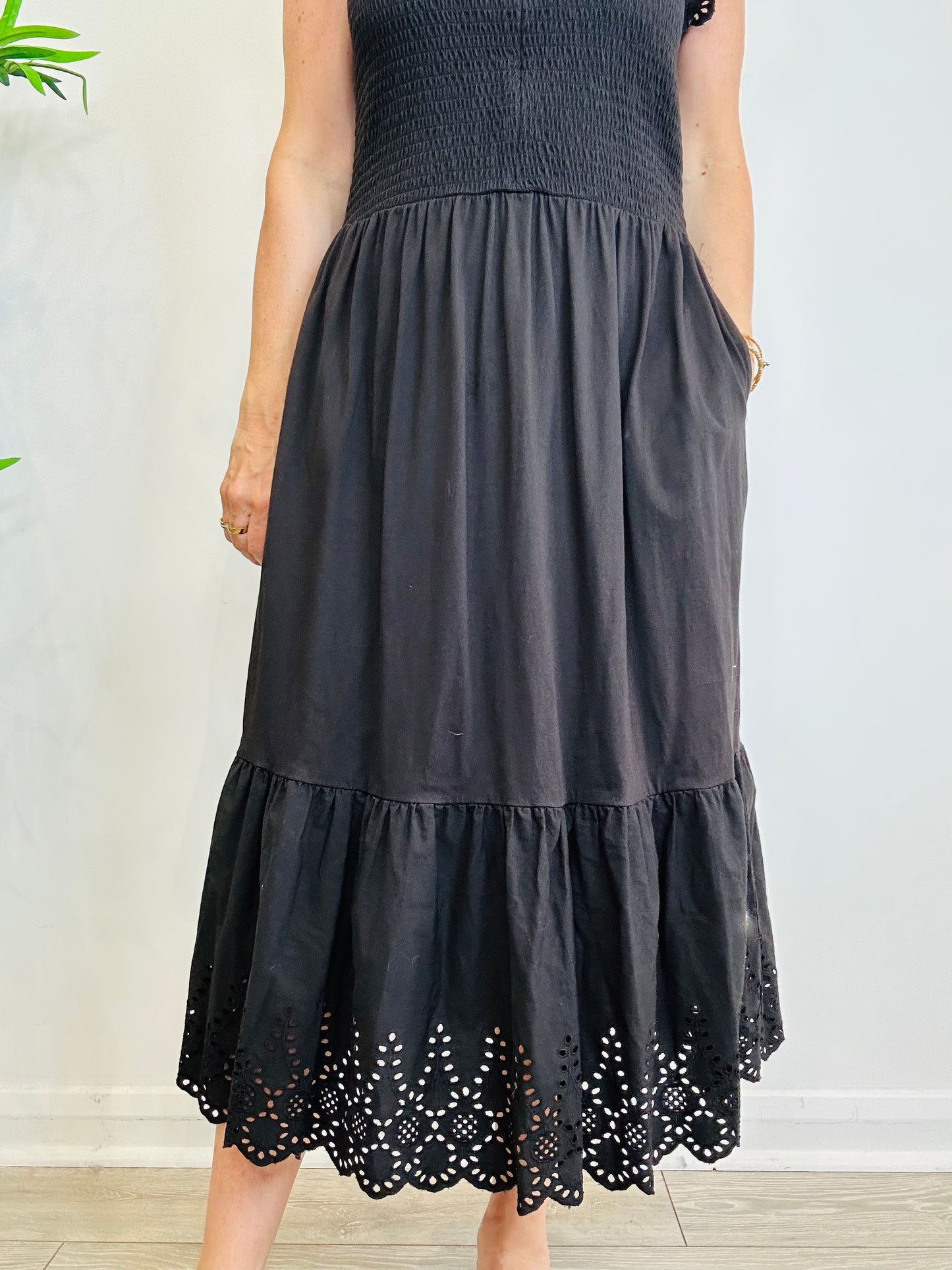 Smocked Cotton Dress - Size 4