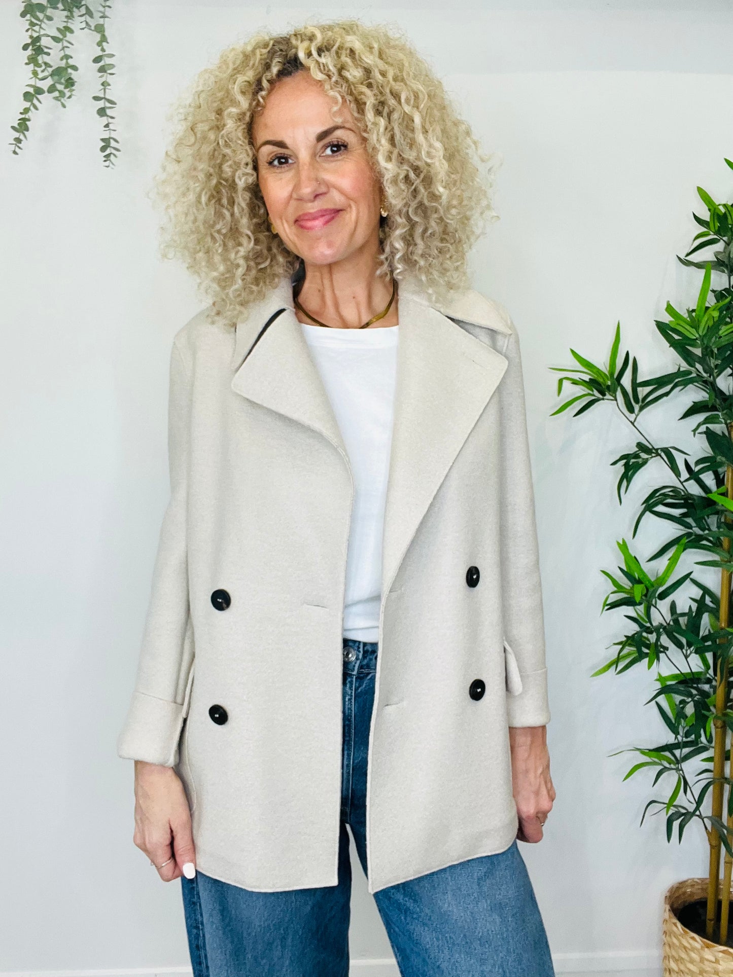 Double Breasted Wool Jacket - Size 42IT