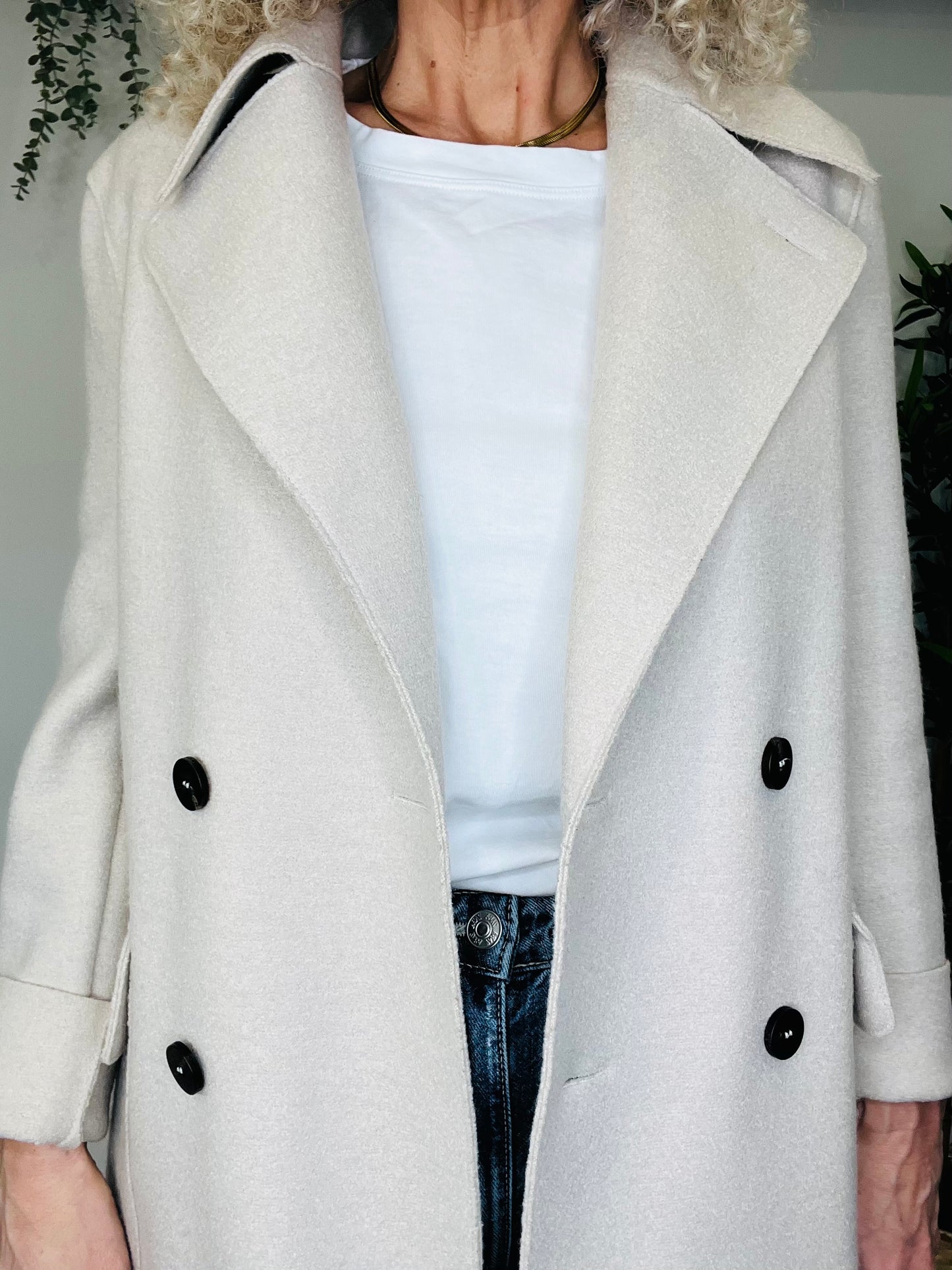 Double Breasted Wool Jacket - Size 42IT