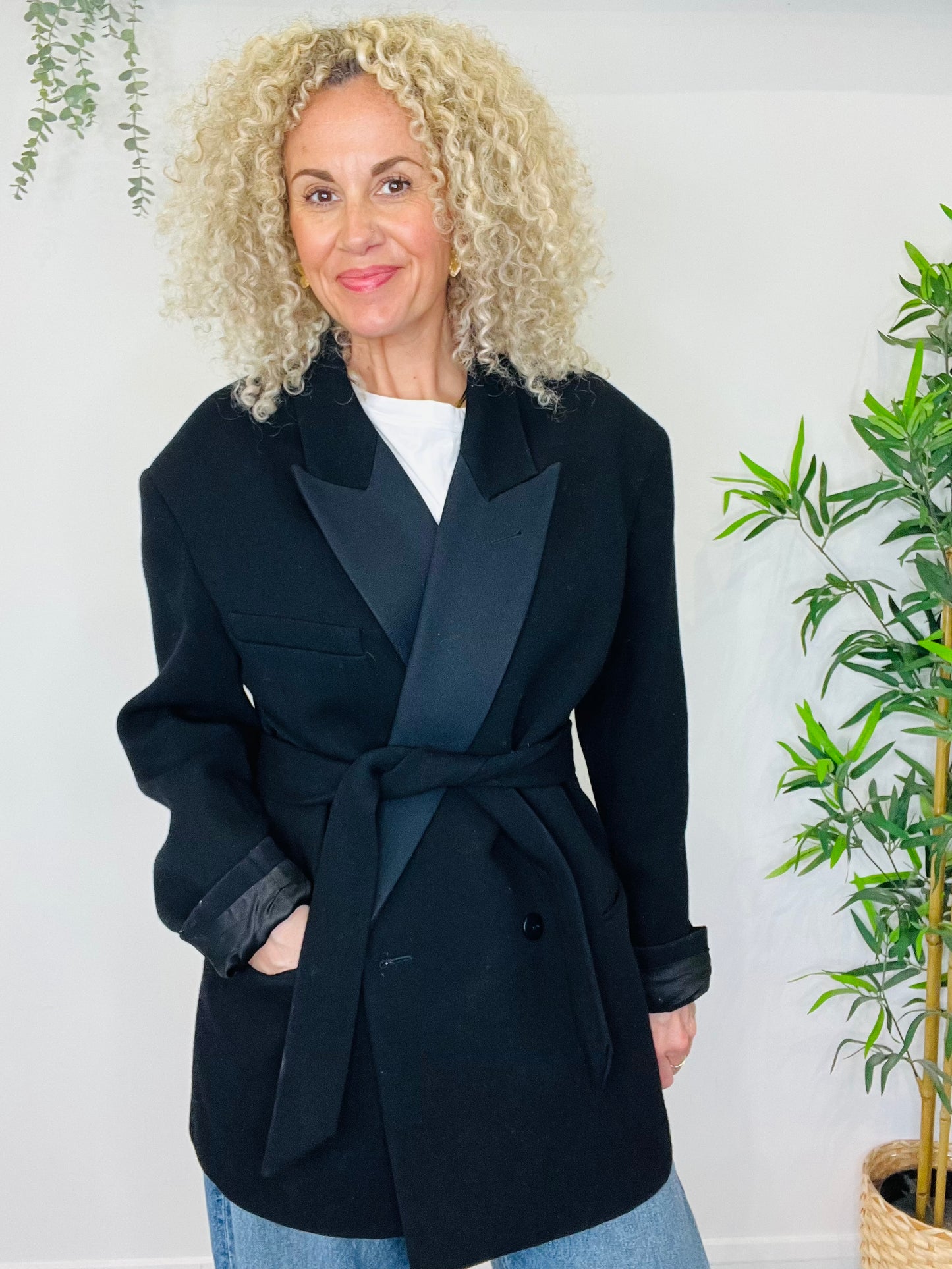 Belted Wool Jacket - Size 10