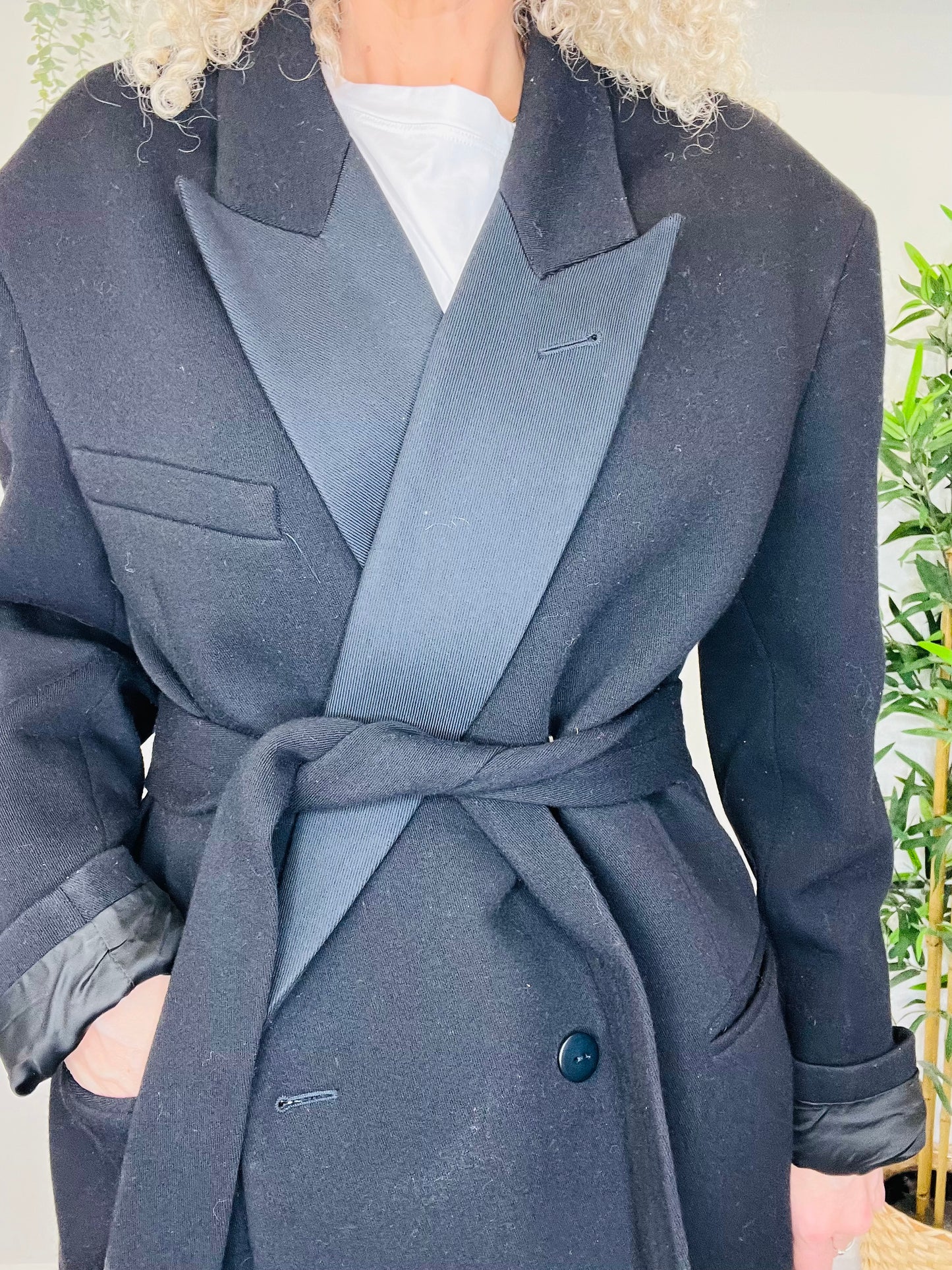 Belted Wool Jacket - Size 10