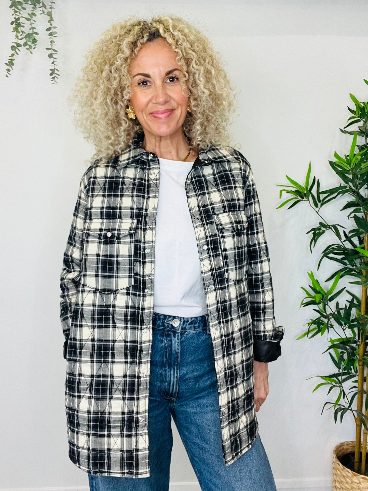 Mysen Check Jacket - Size 38