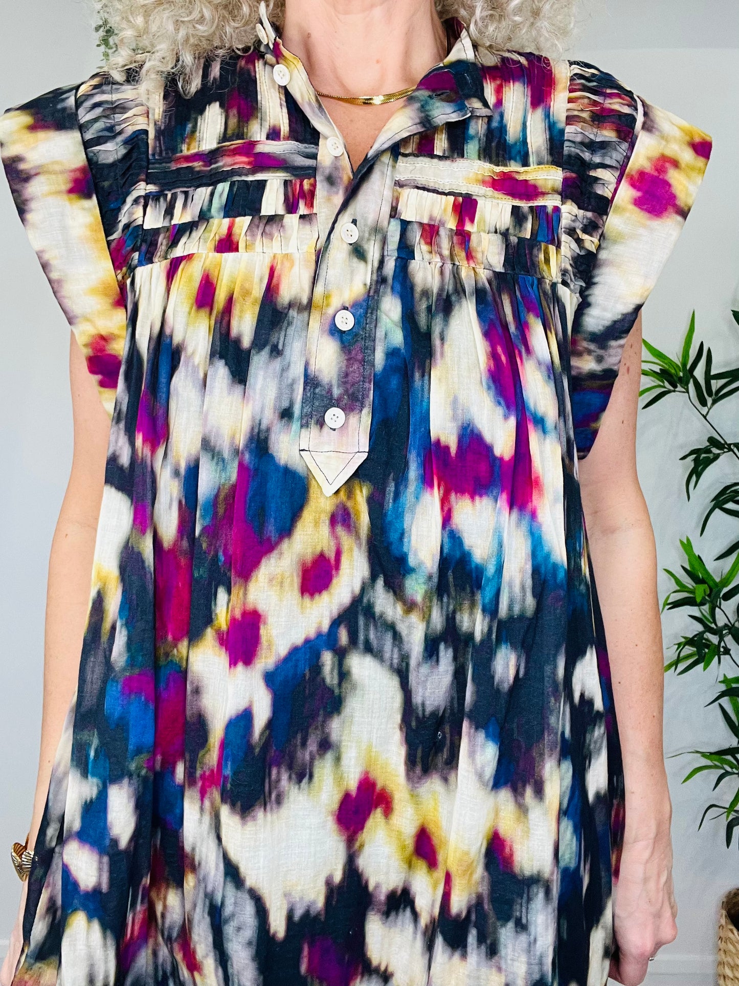 Leazali Patterned Dress - Size 34