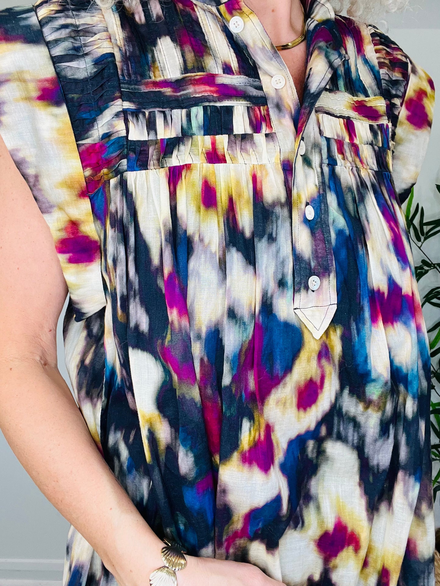 Leazali Patterned Dress - Size 34