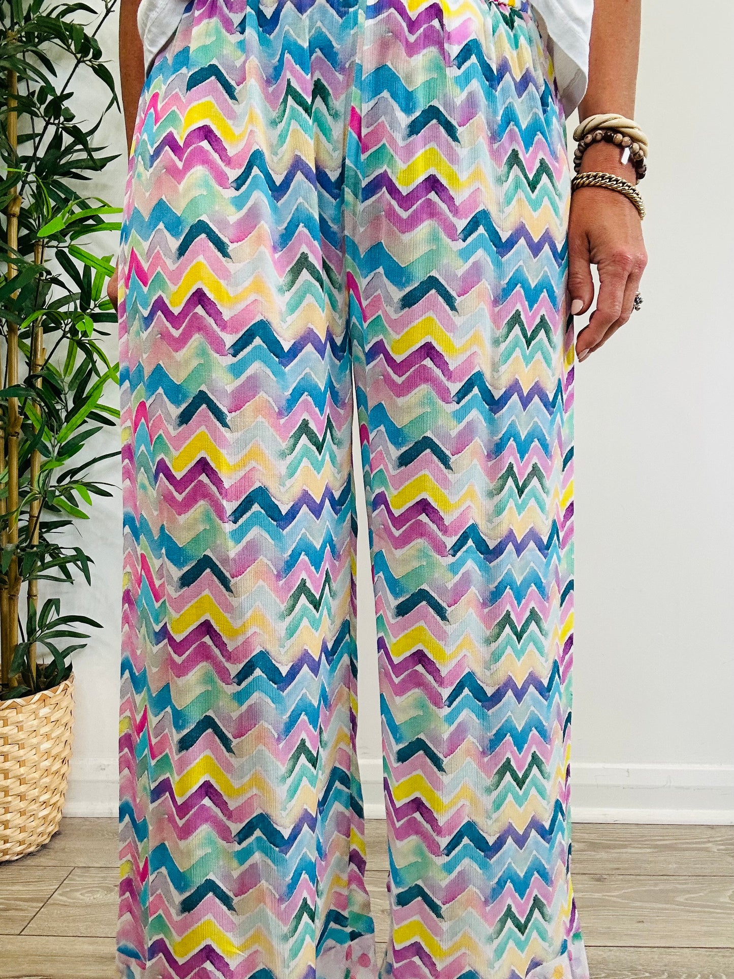 Rosie Wide Leg Trousers - Size XS