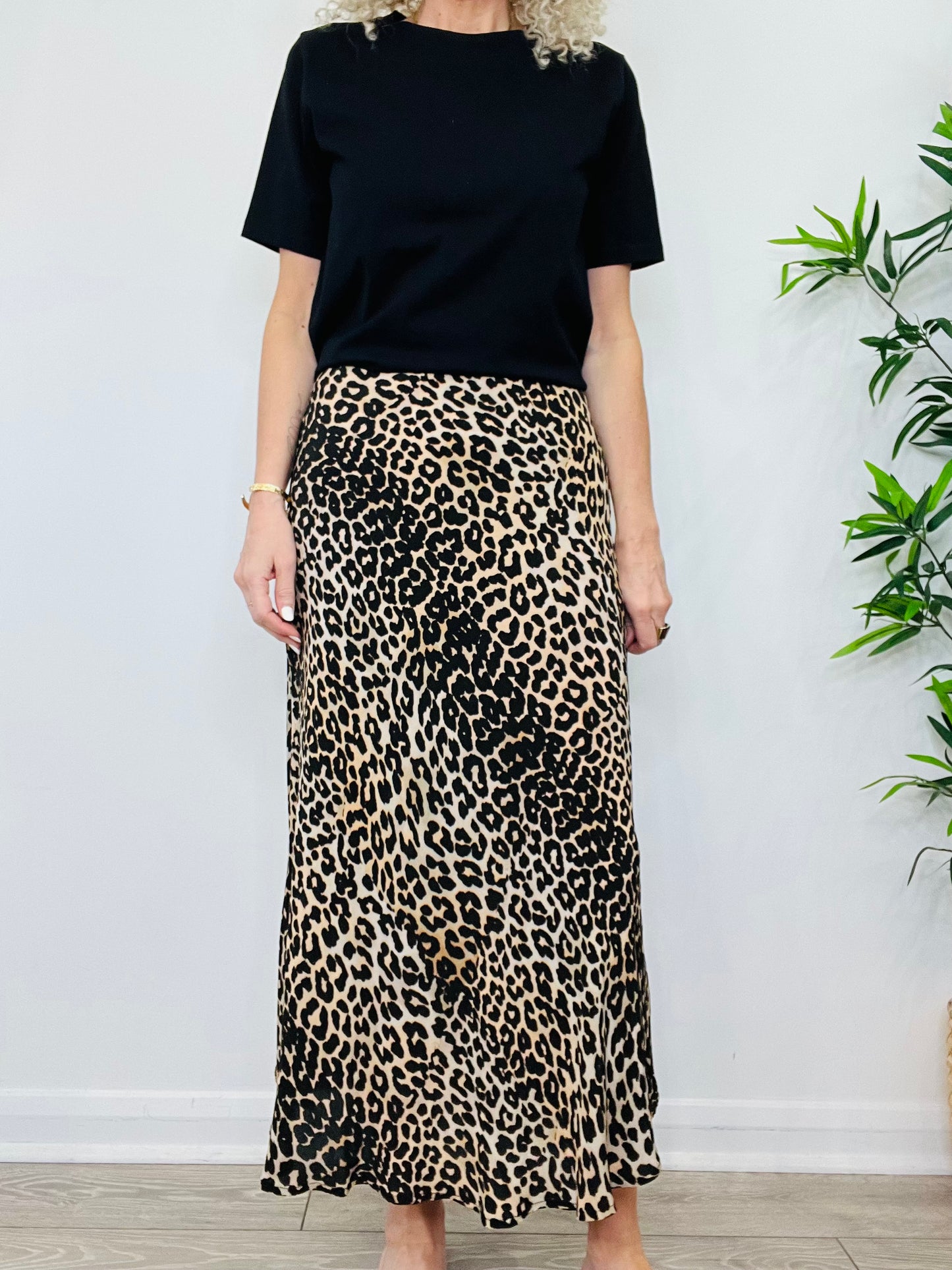 Leopard Print Skirt - Size M
