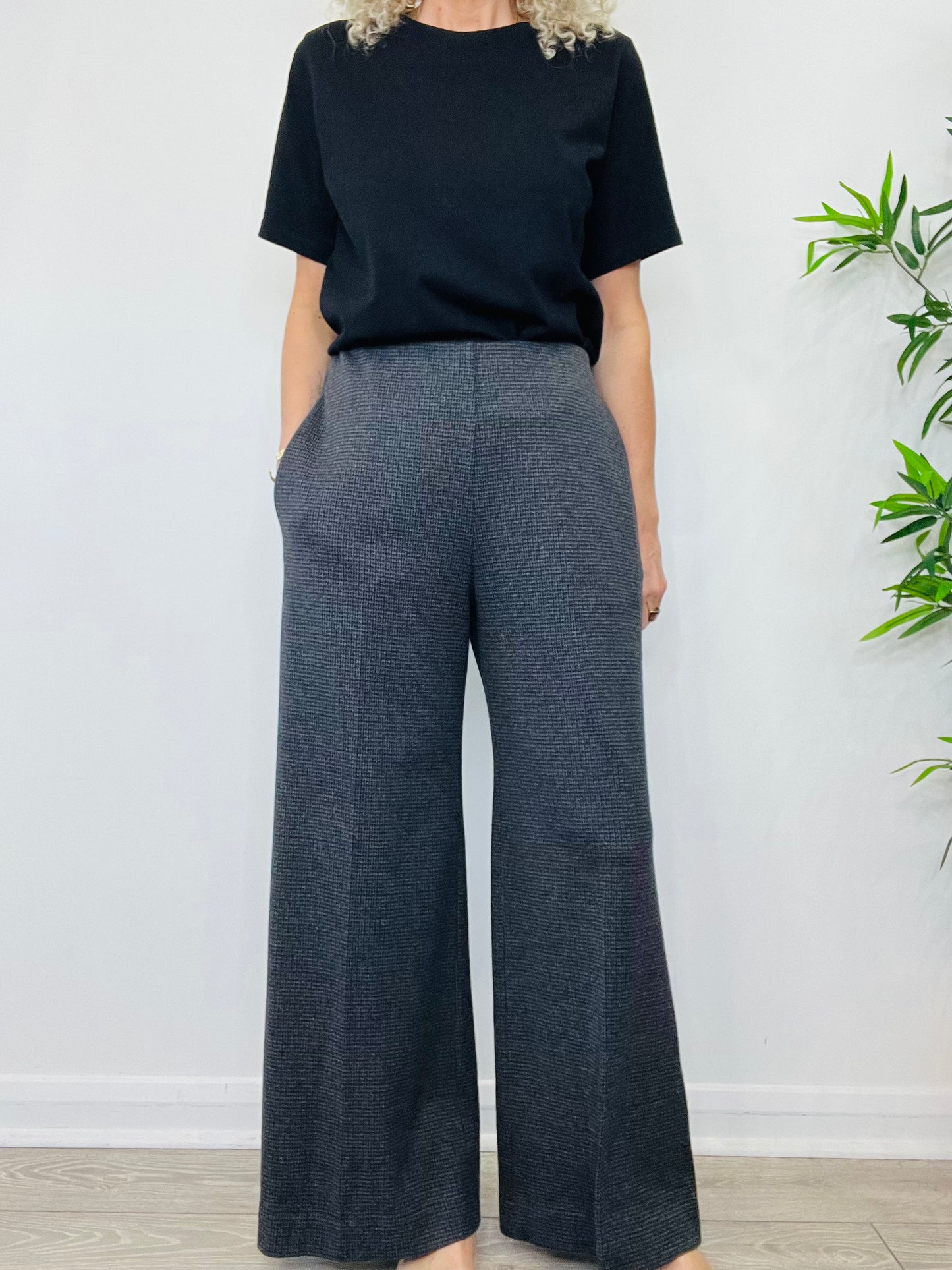 Houndstooth Check Trousers - Size 46IT