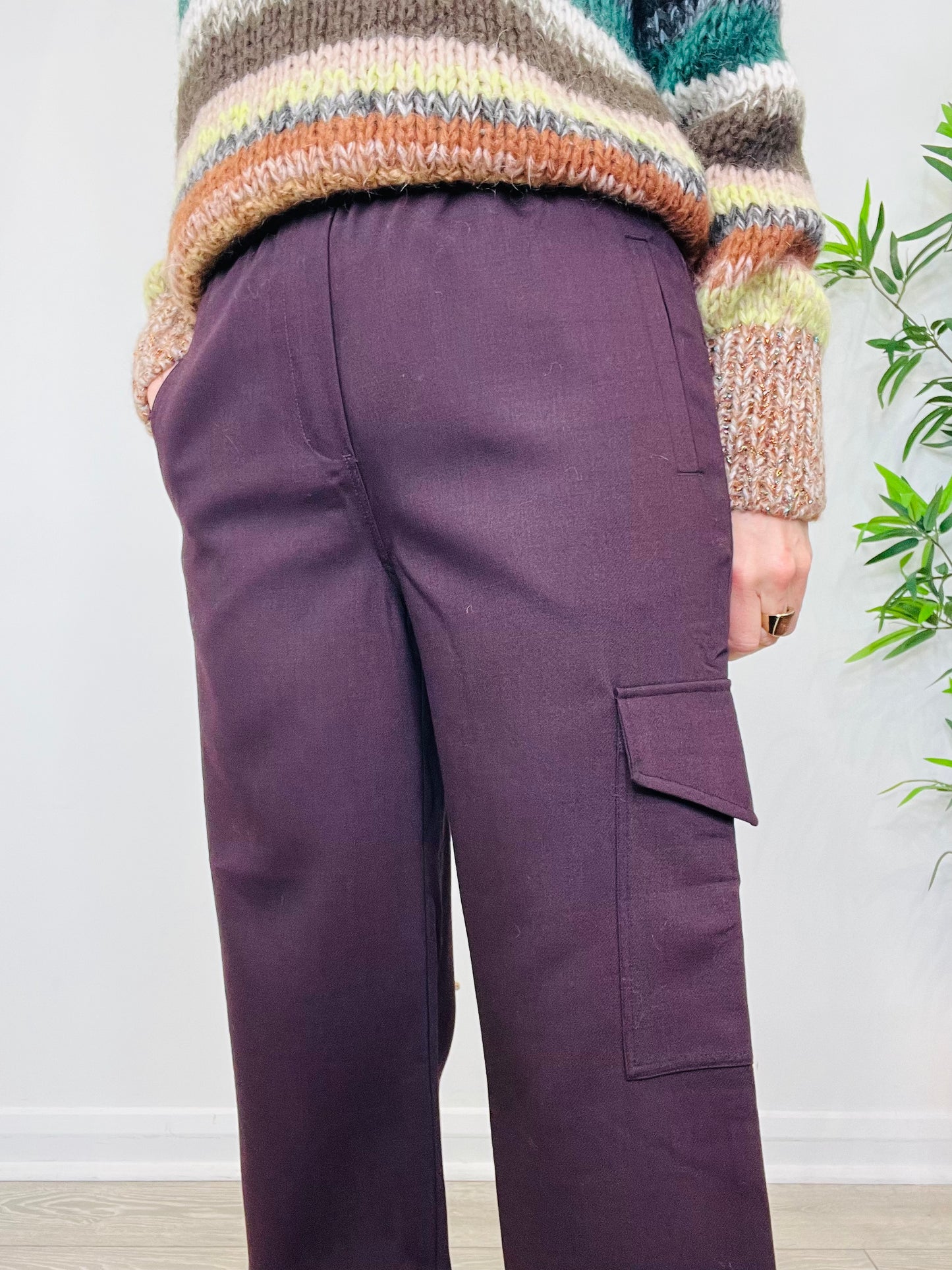 Wool Cargo Trousers - Size 10