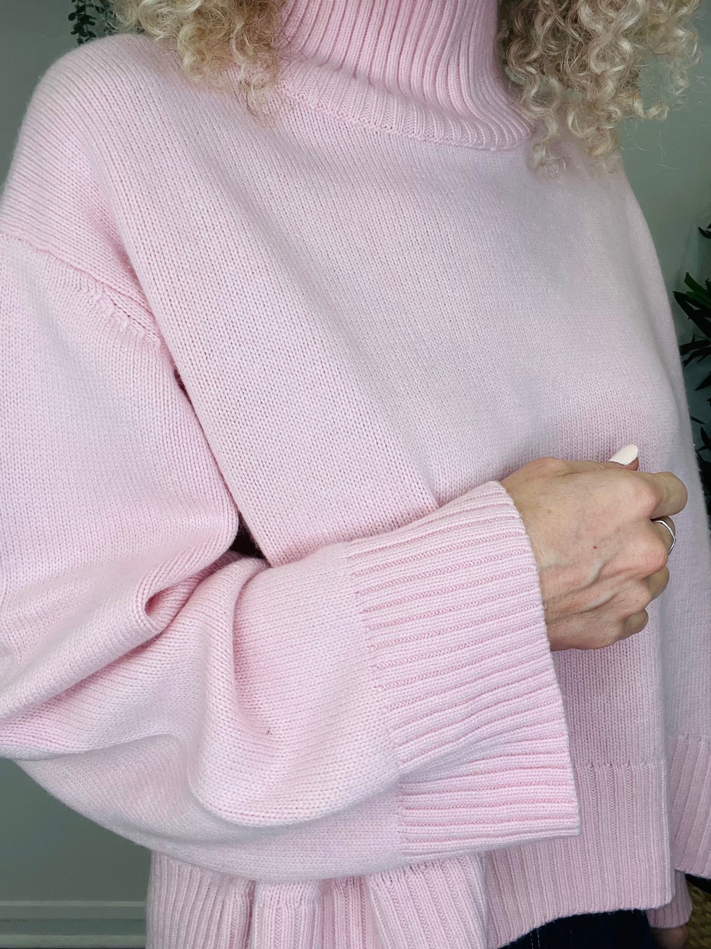 Wool High-Neck Jumper - Size M