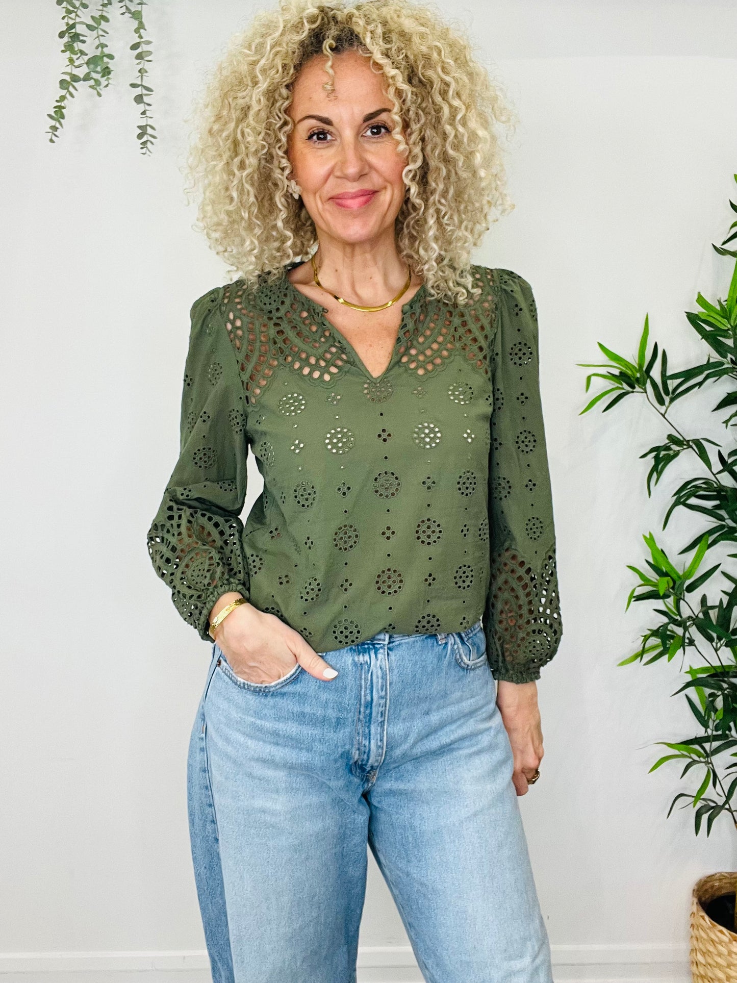 Broderie Blouse - Size 2