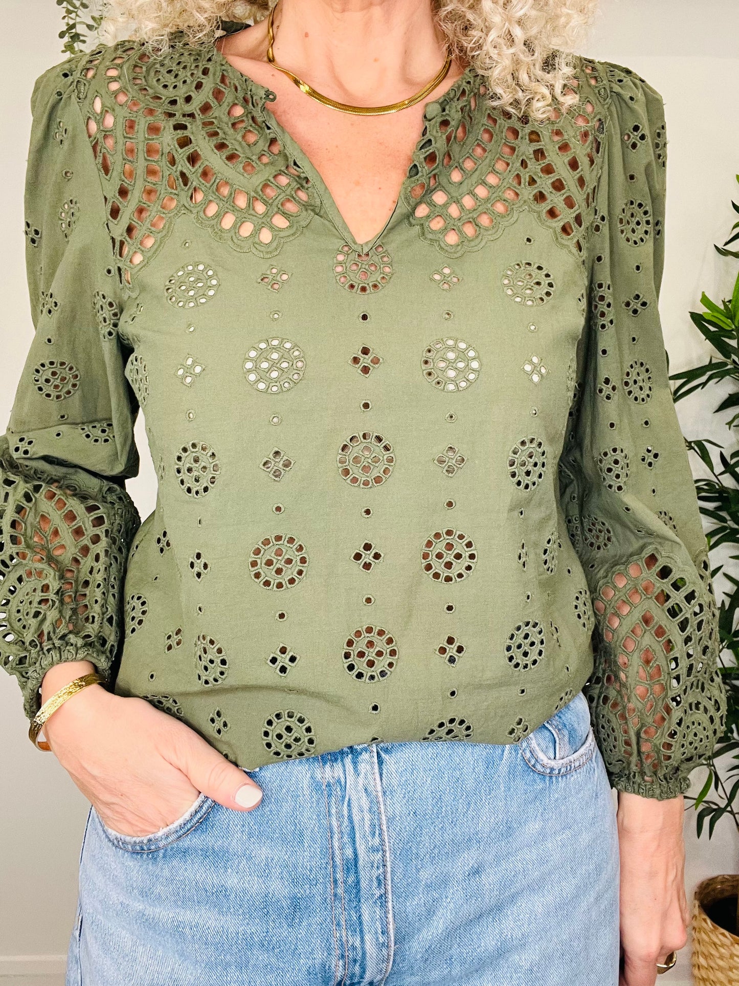 Broderie Blouse - Size 2
