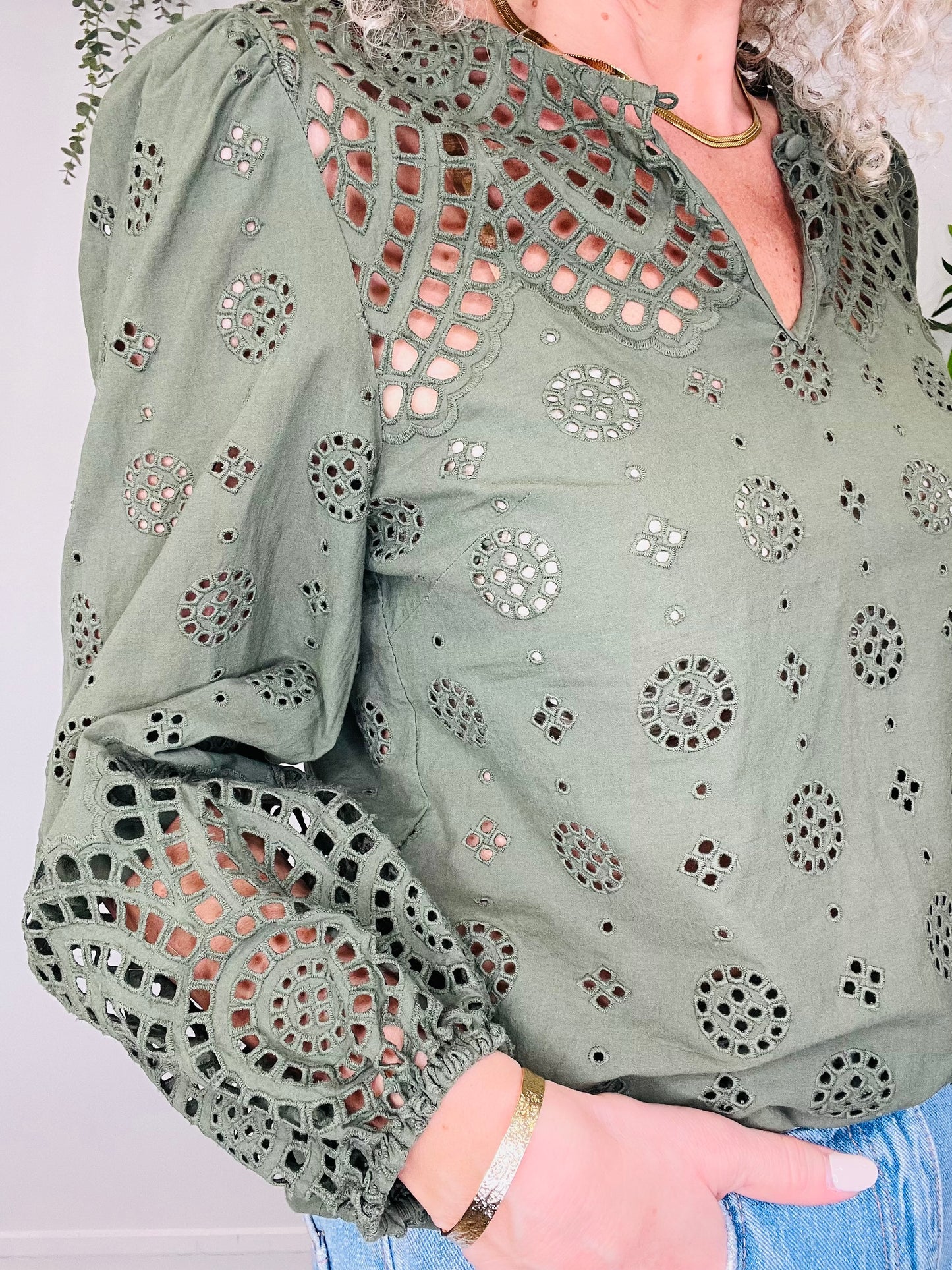 Broderie Blouse - Size 2