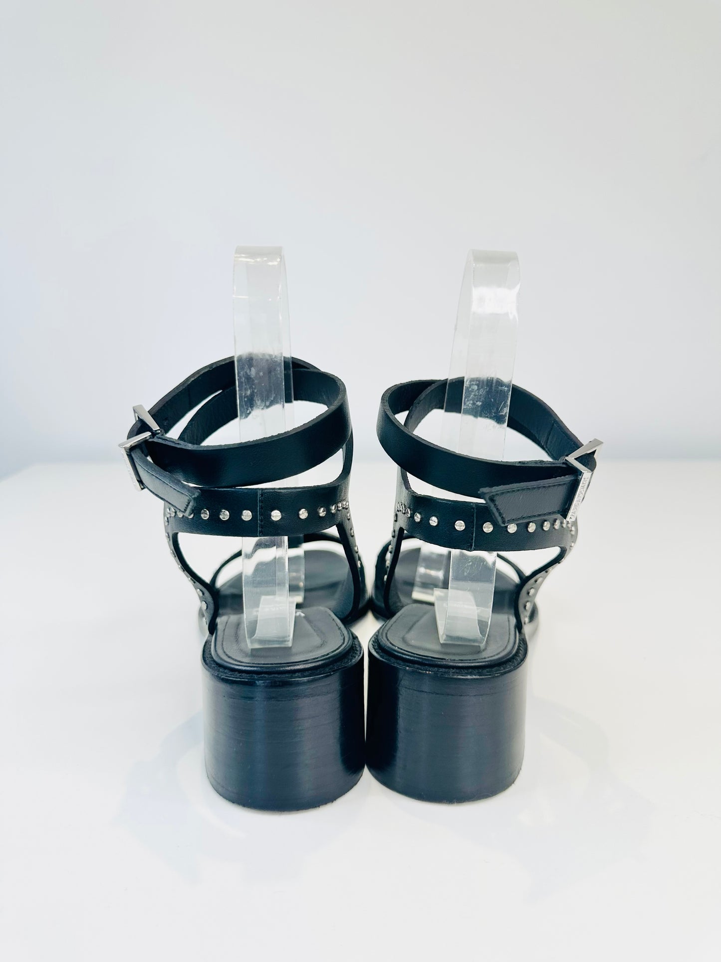 Studded Leather Sandals - Size 38