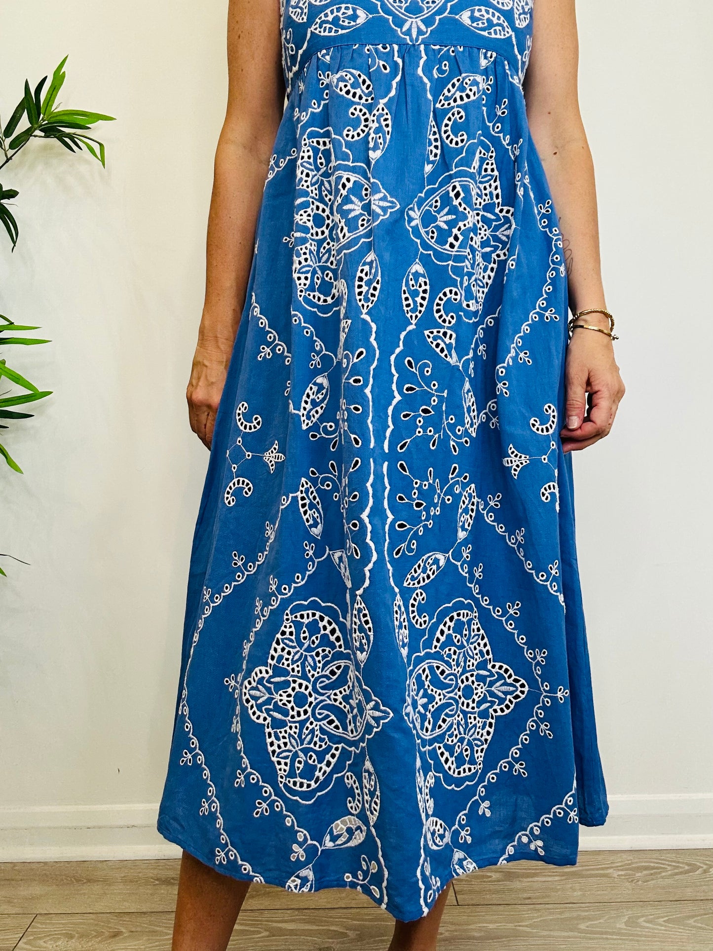 Sylvette Broderie Dress - Size 10