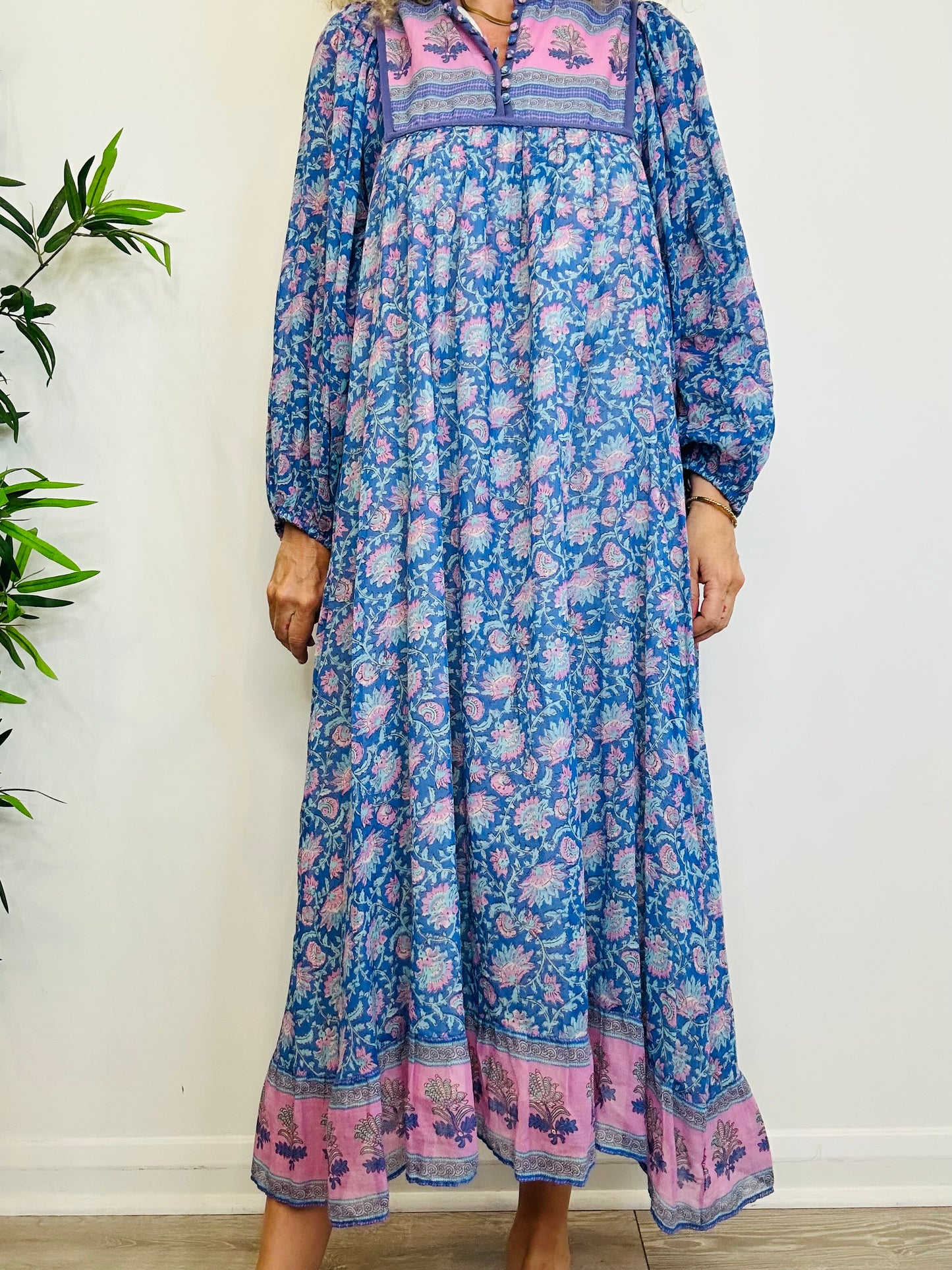 Floral Cotton Dress - Size L