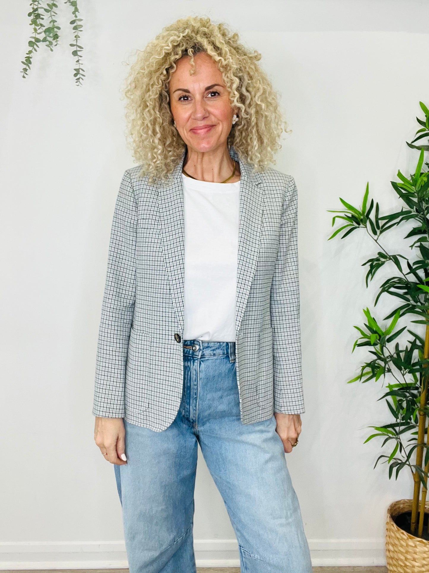 Check Blazer - Size 12