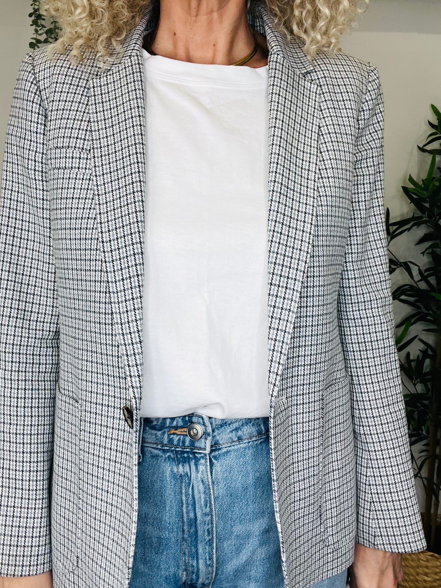 Check Blazer - Size 12