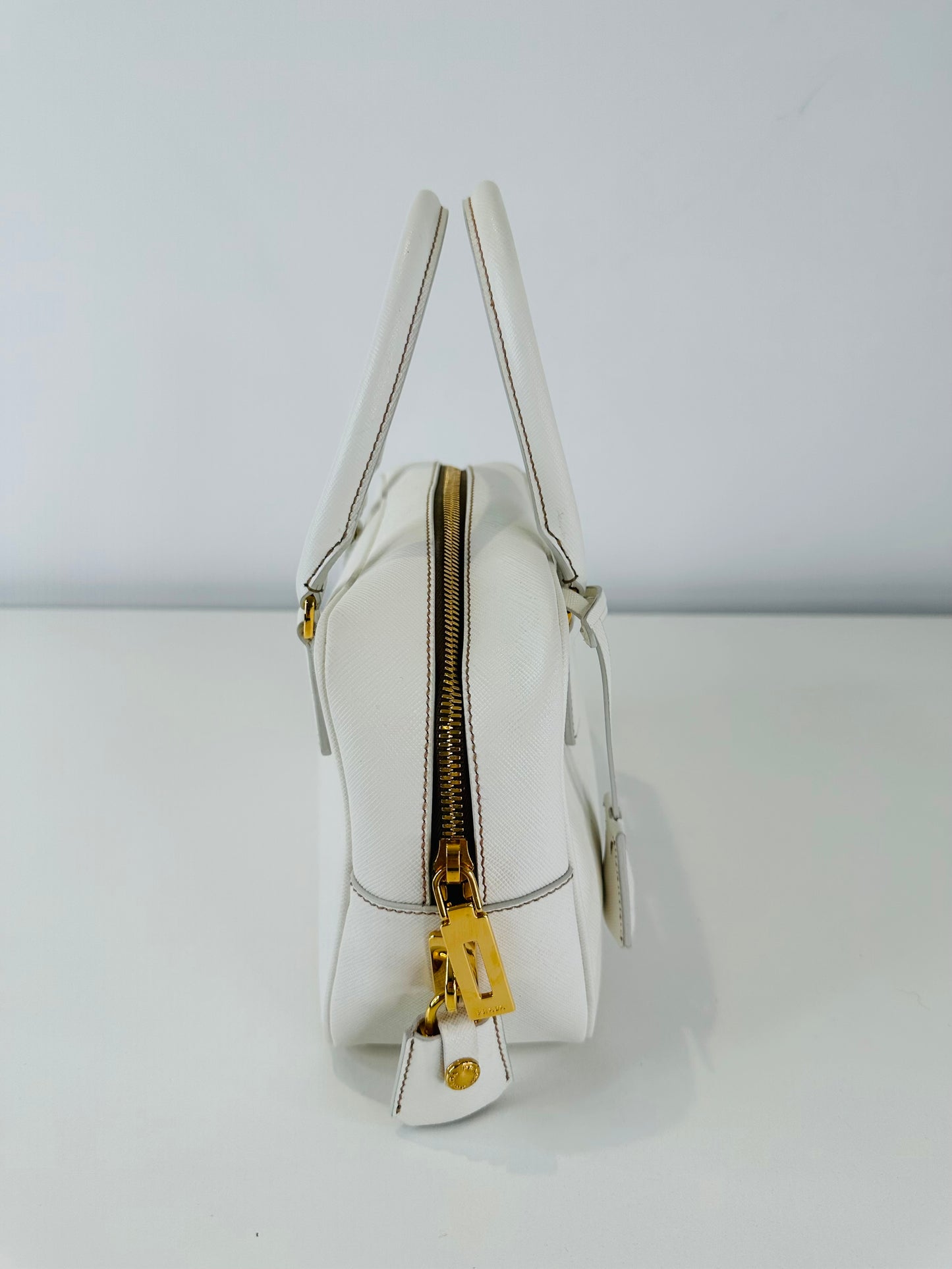 Saffiano Leather Bauletto Shoulder Bag