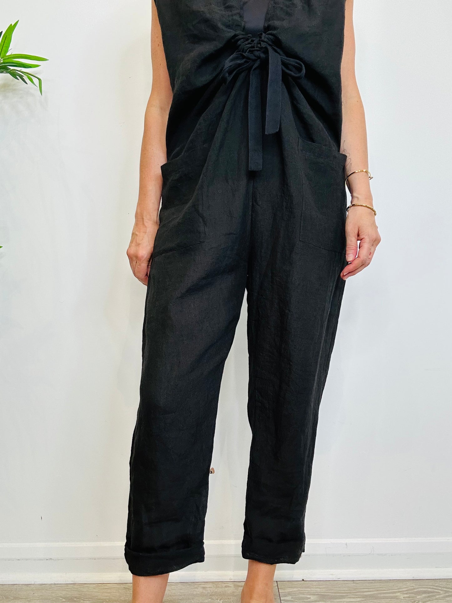 Linen Arroyo Jumpsuit - Size 36