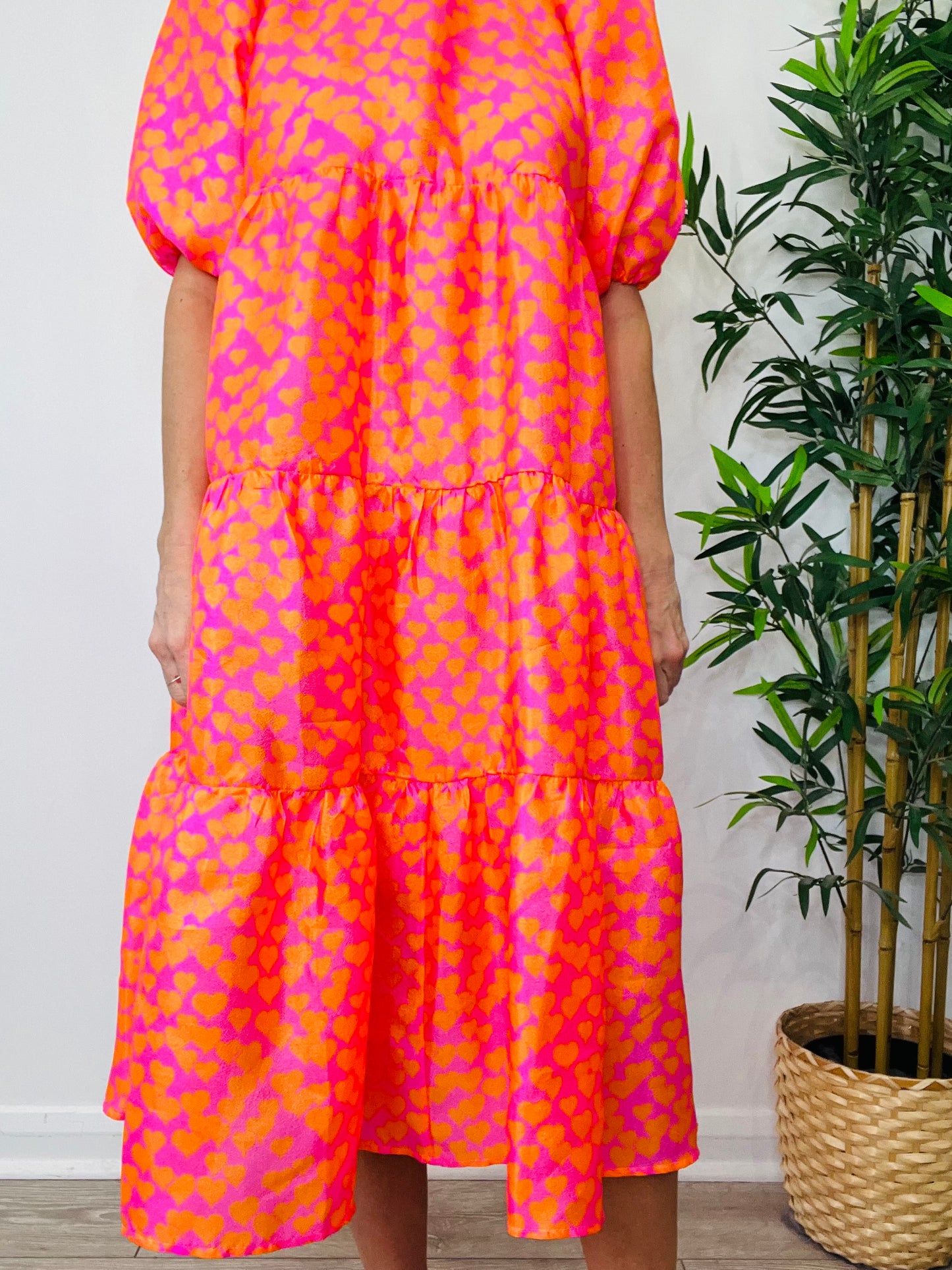 Heart Print Dress - Size 36