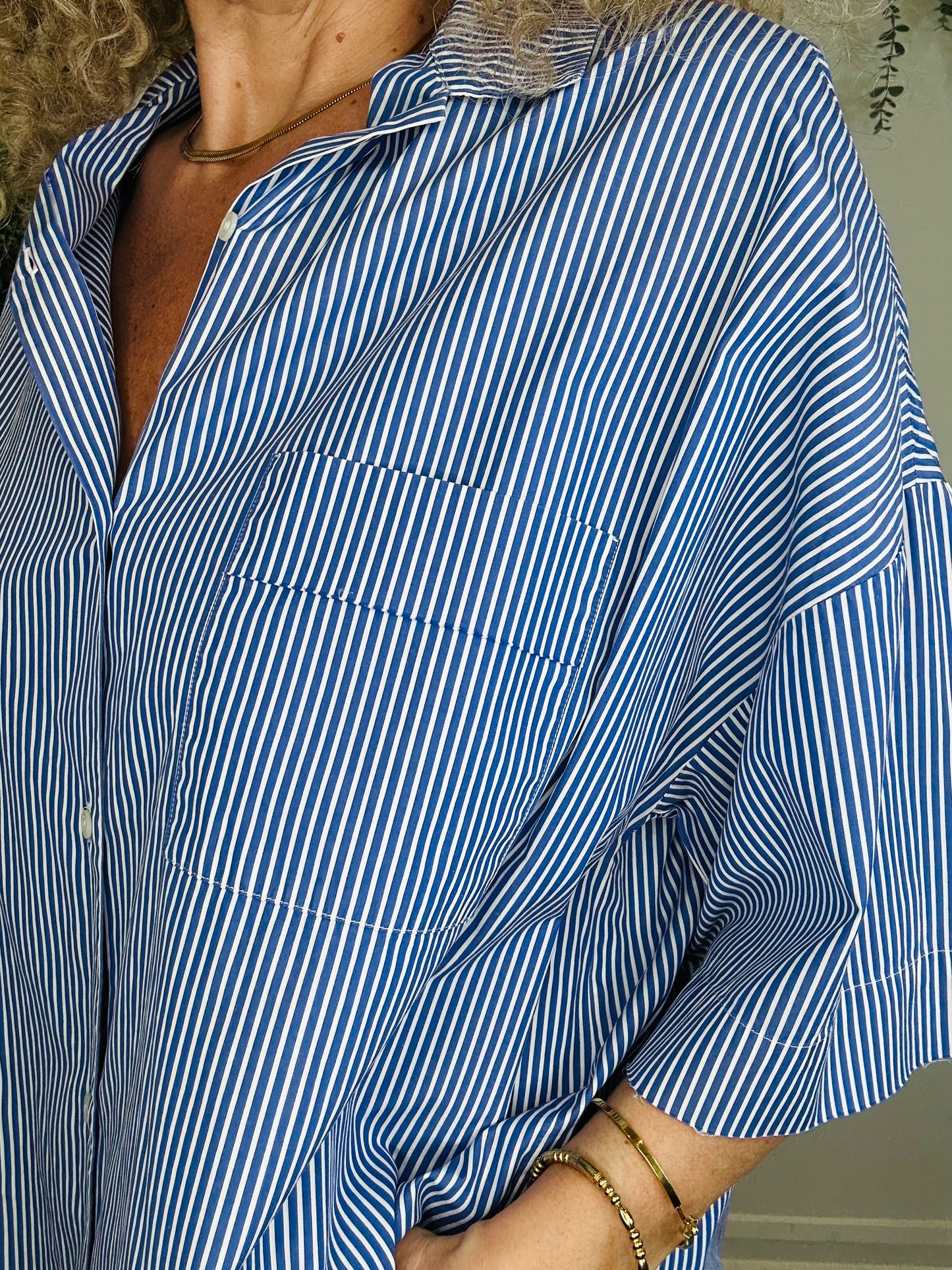 Striped Cotton Shirt - Size L