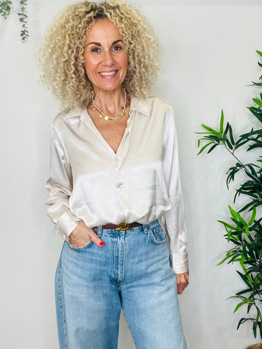 Satin Shirt - Size M