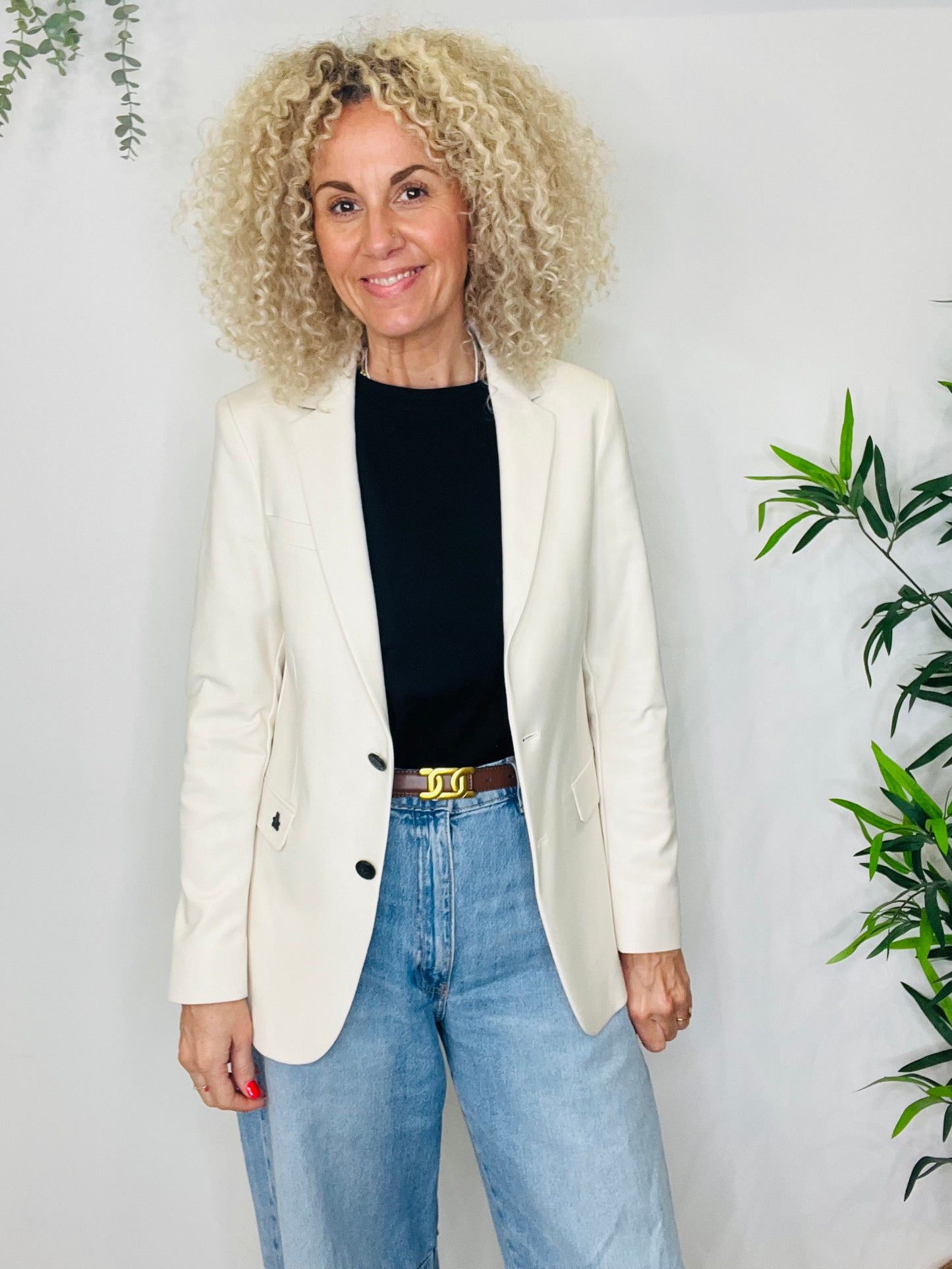 Cream Blazer - Size 36