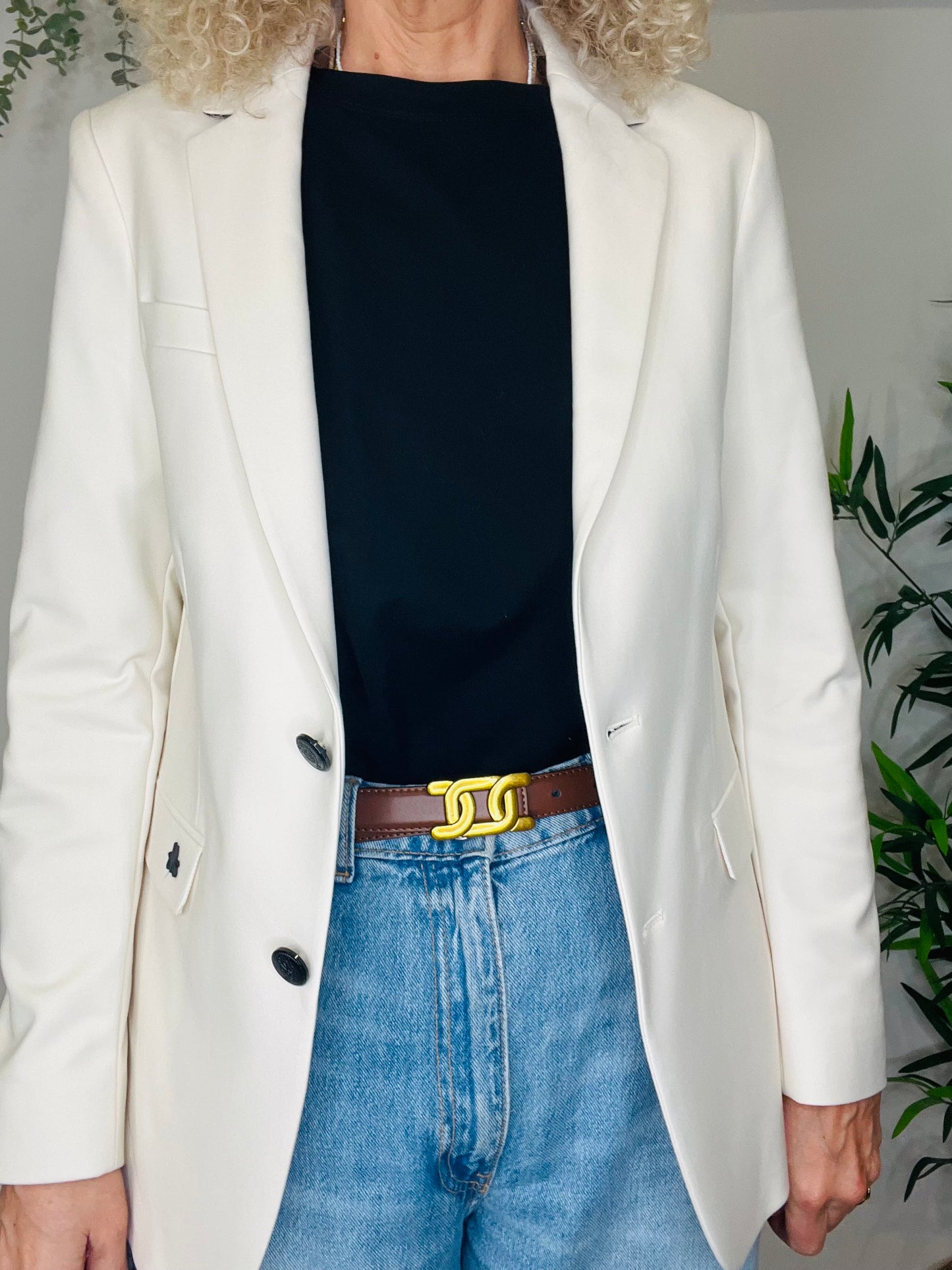 Cream Blazer - Size 36