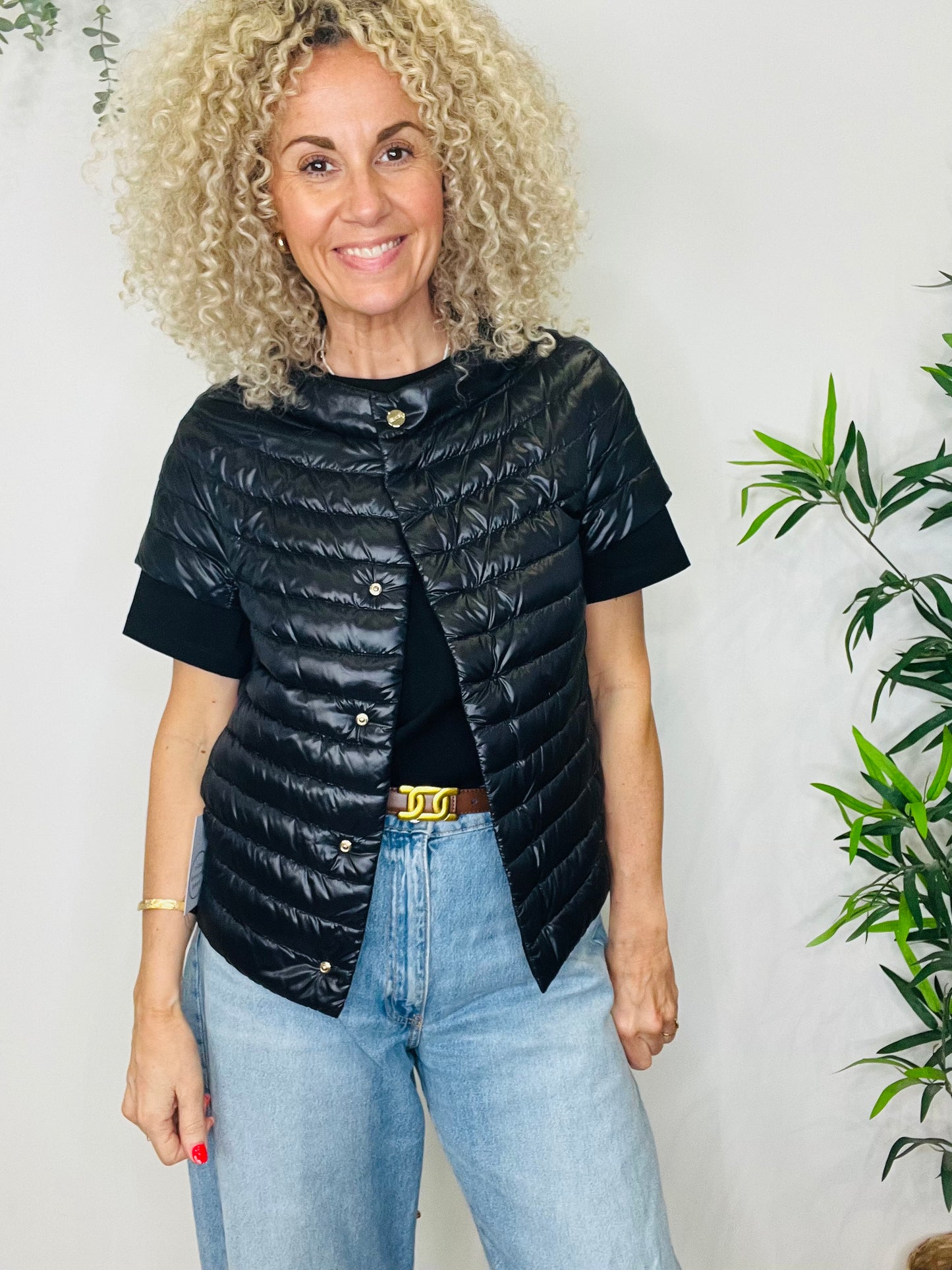 Short Sleeved Down Jacket - Size 42