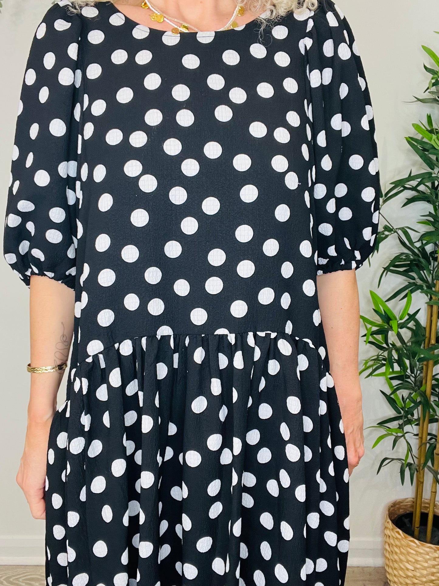 Polka Dot Dress - Size L