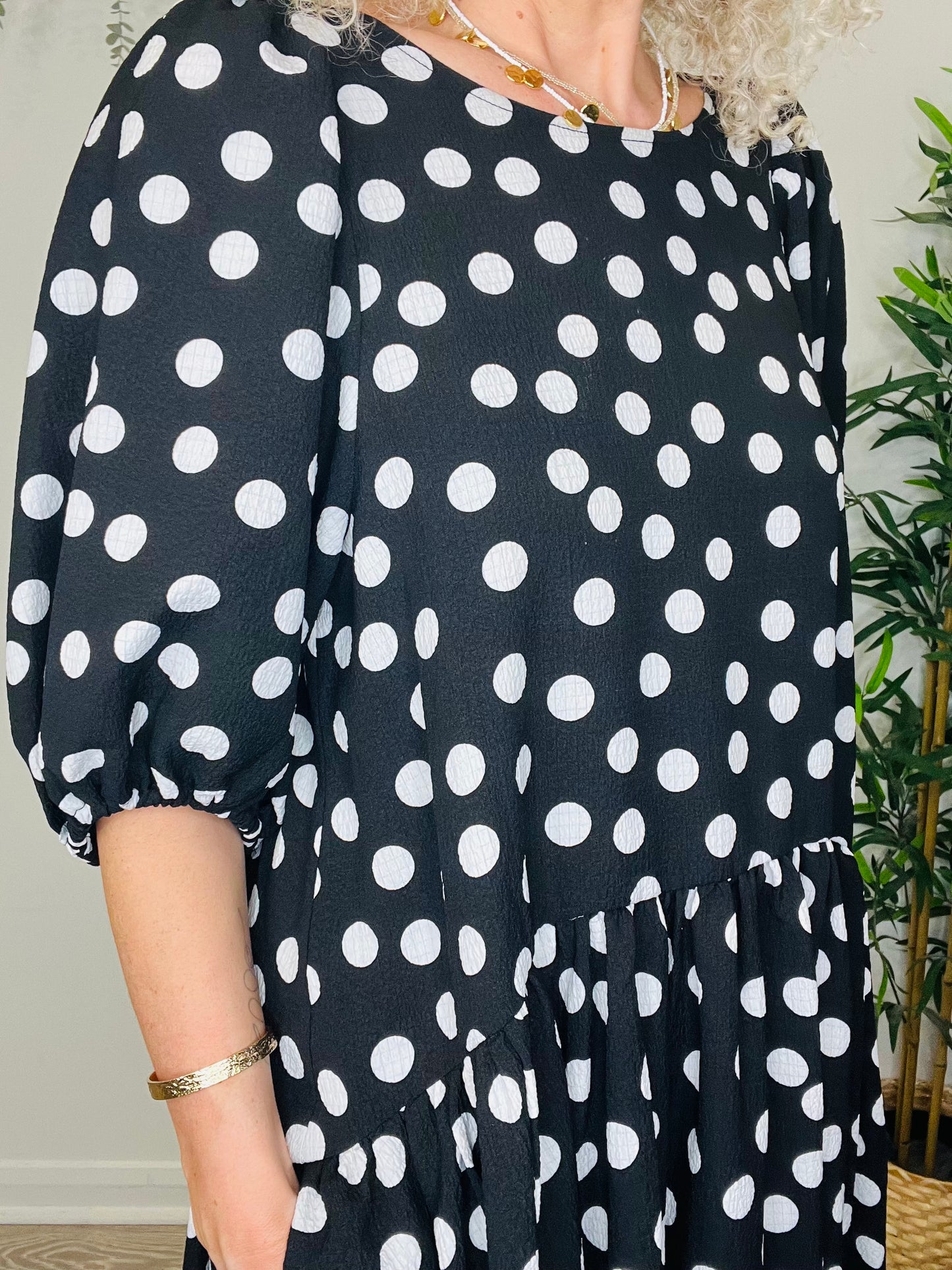Polka Dot Dress - Size L