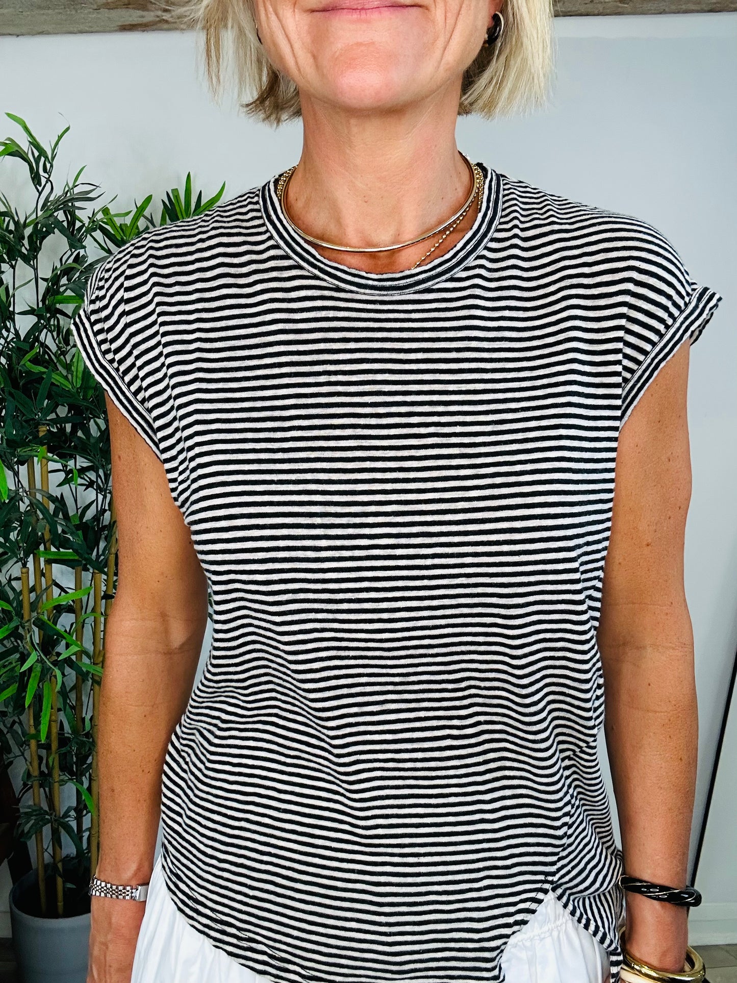 Striped Kella Tee - Size S