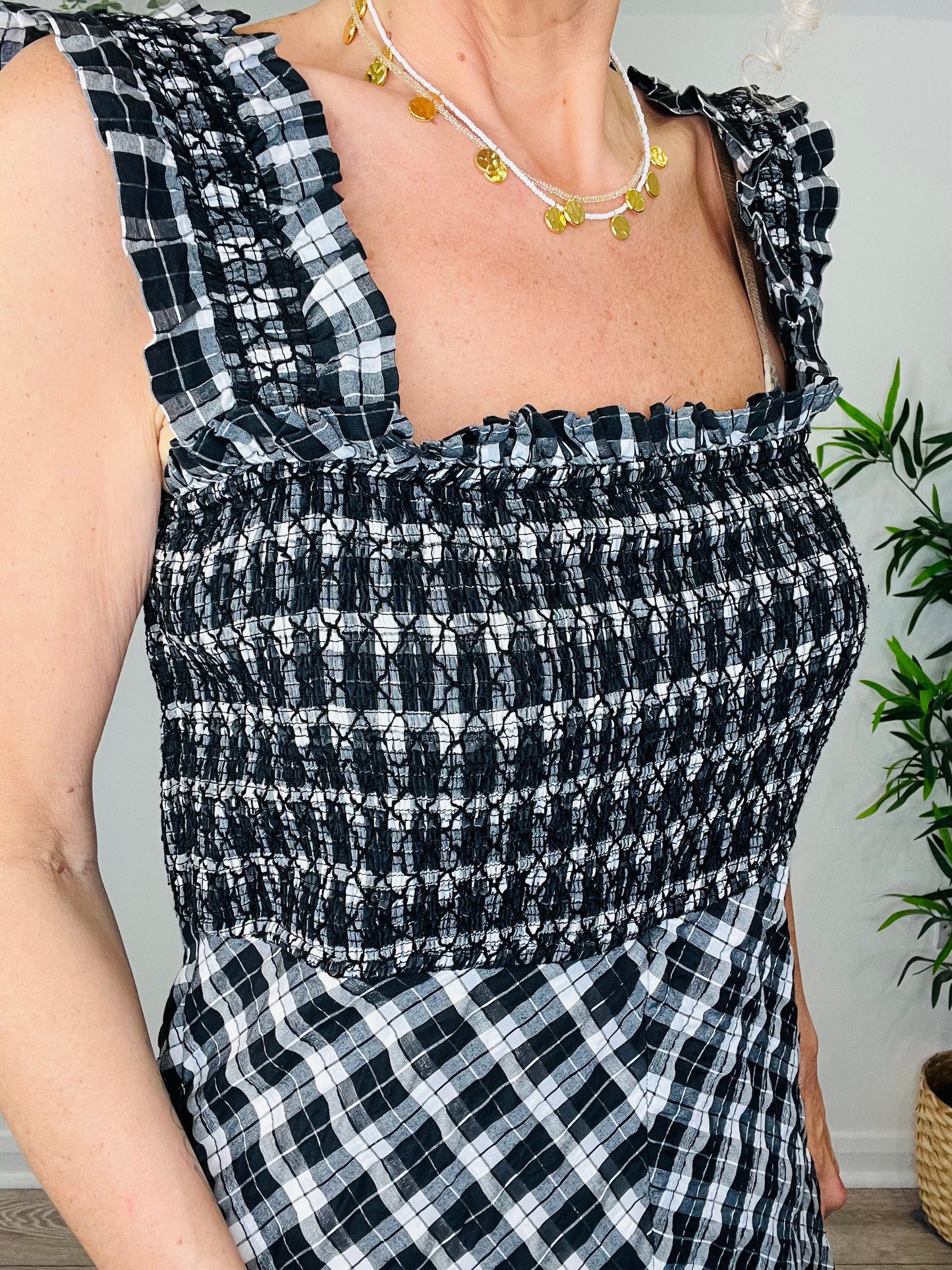 Check Maxi Dress - Size 42