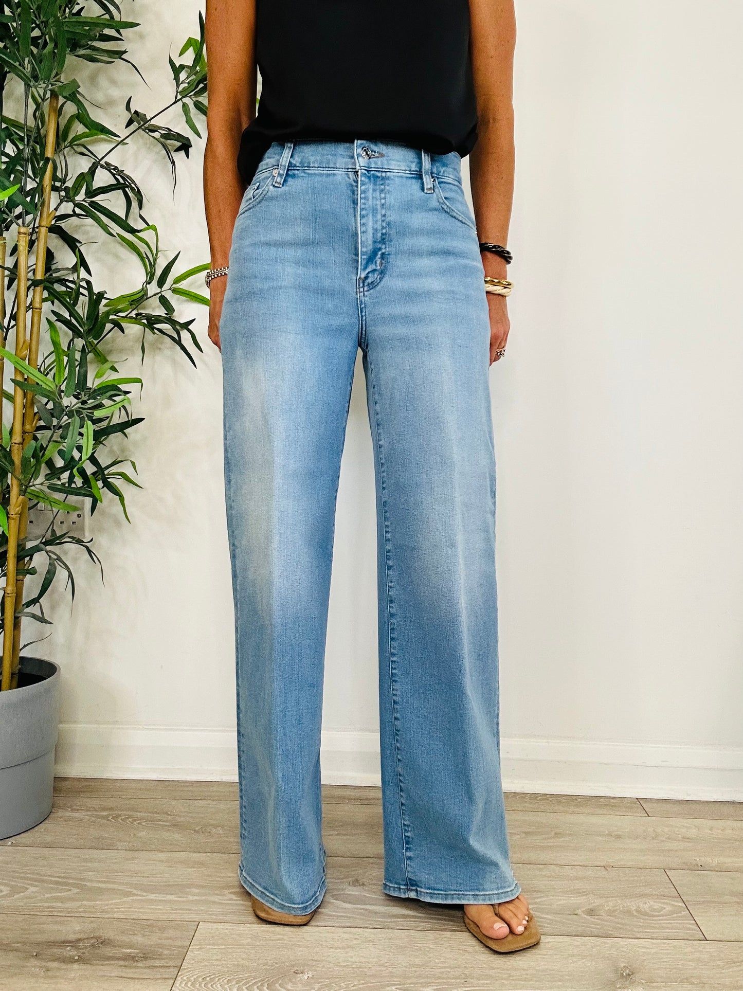 Slim Palazzo Jeans - Size 28