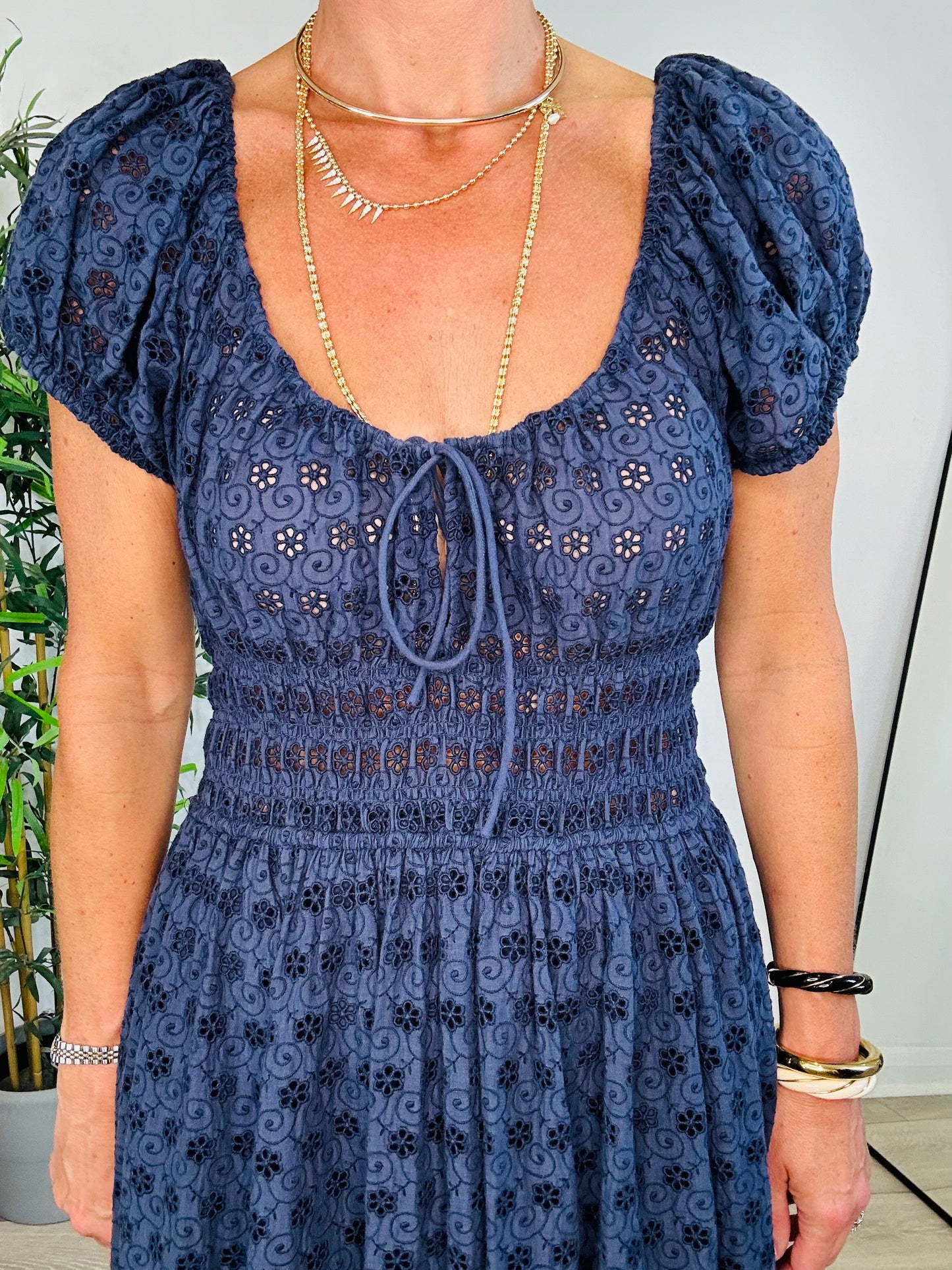 Quinn Broderie Dress - Size M
