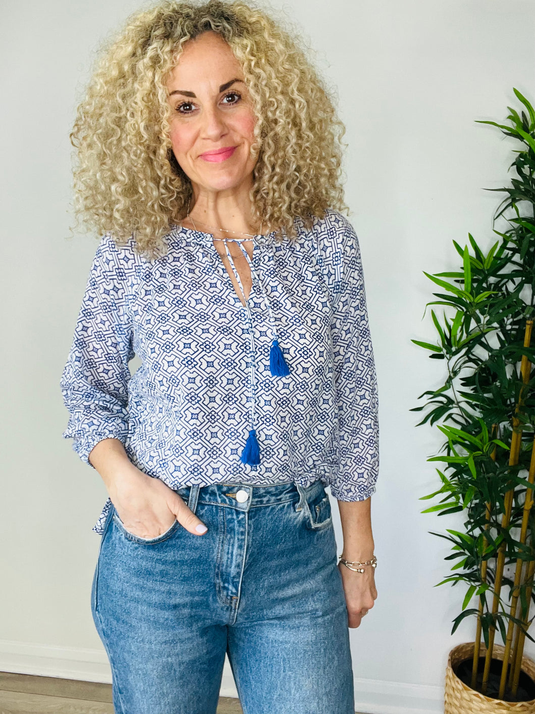 Patterned Top - Size XS