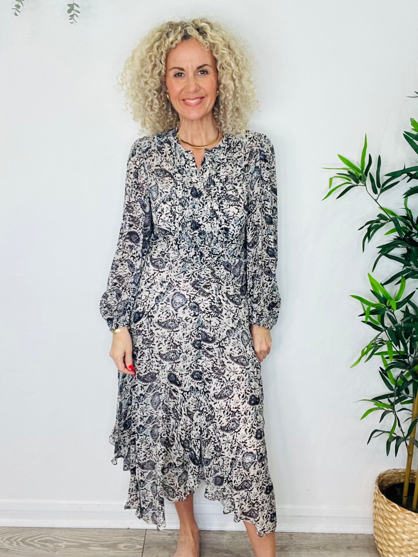 Lizete Paisley Print Dress - Size 36