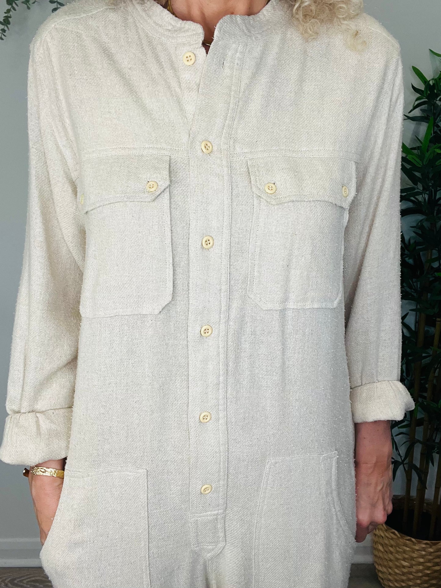 Tacaia Silk Twill Jumpsuit - Size 40