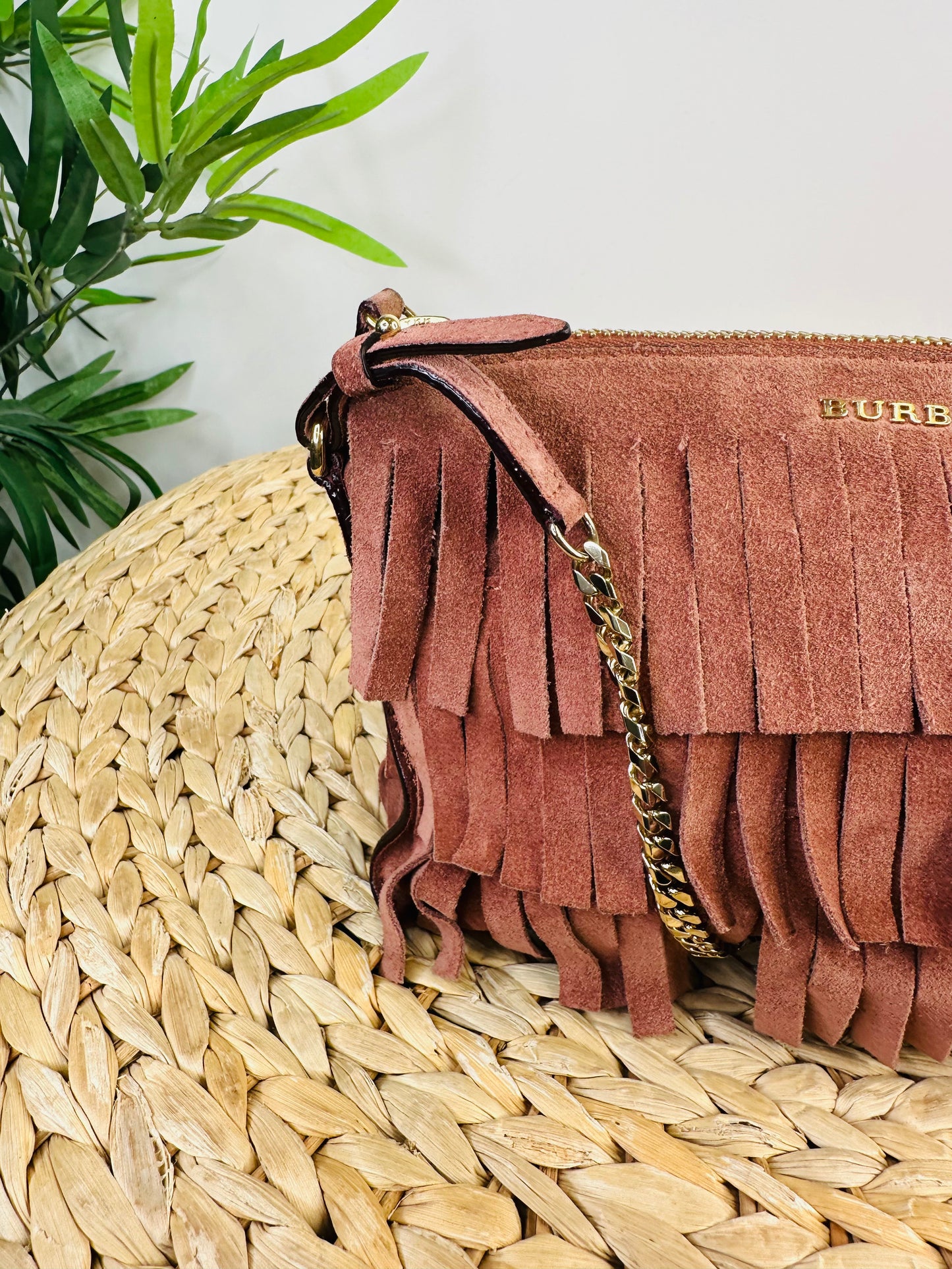 Suede Fringed Bag