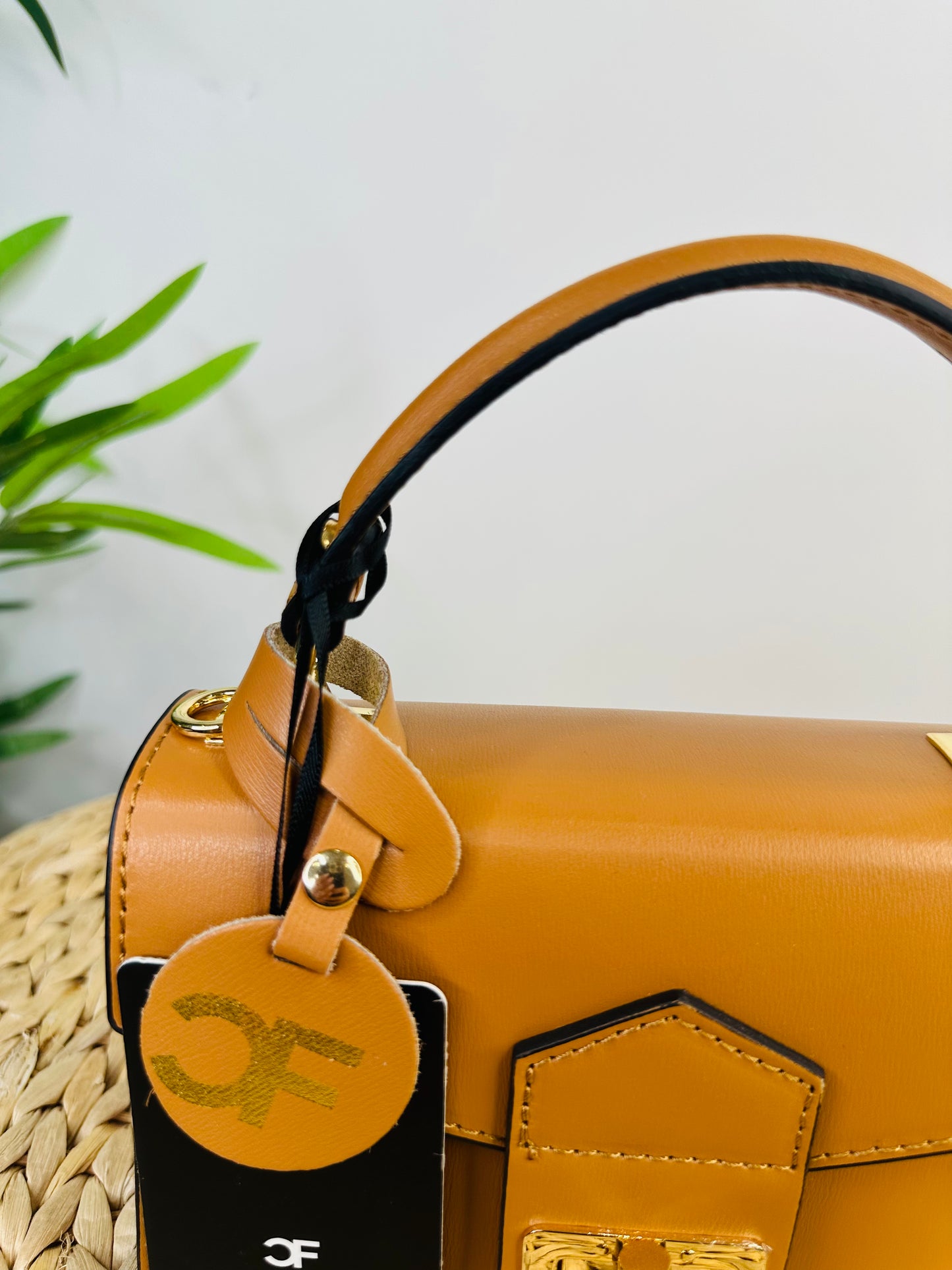 Leather Top Handle Bag