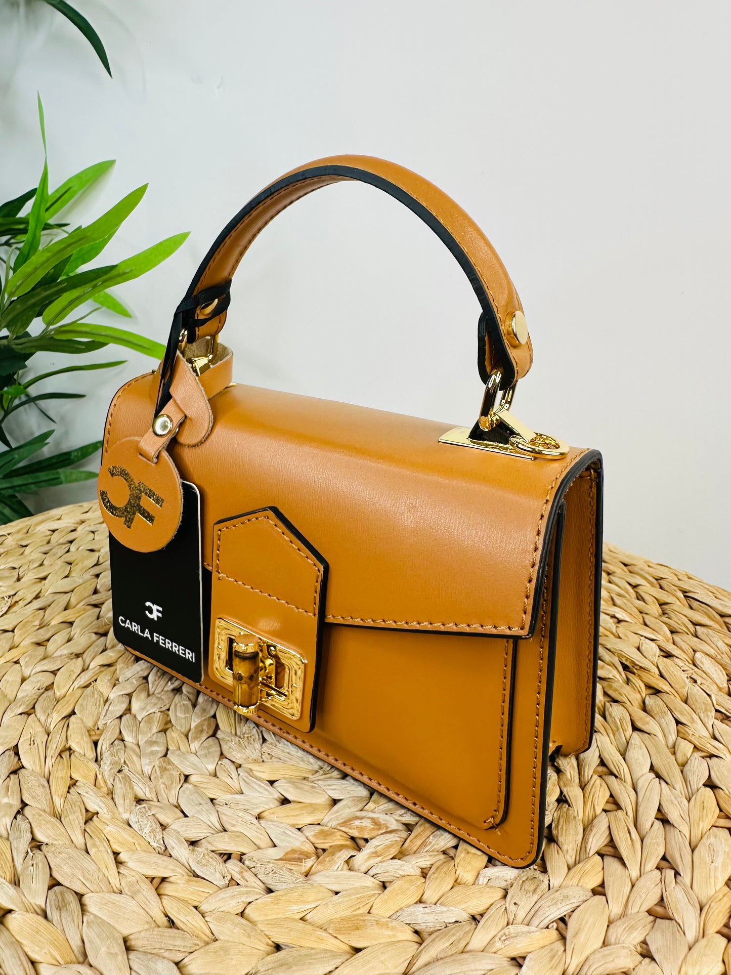 Leather Top Handle Bag