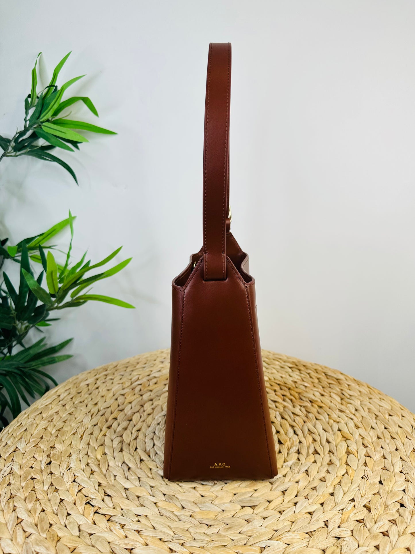 Virginie Leather Bucket Bag