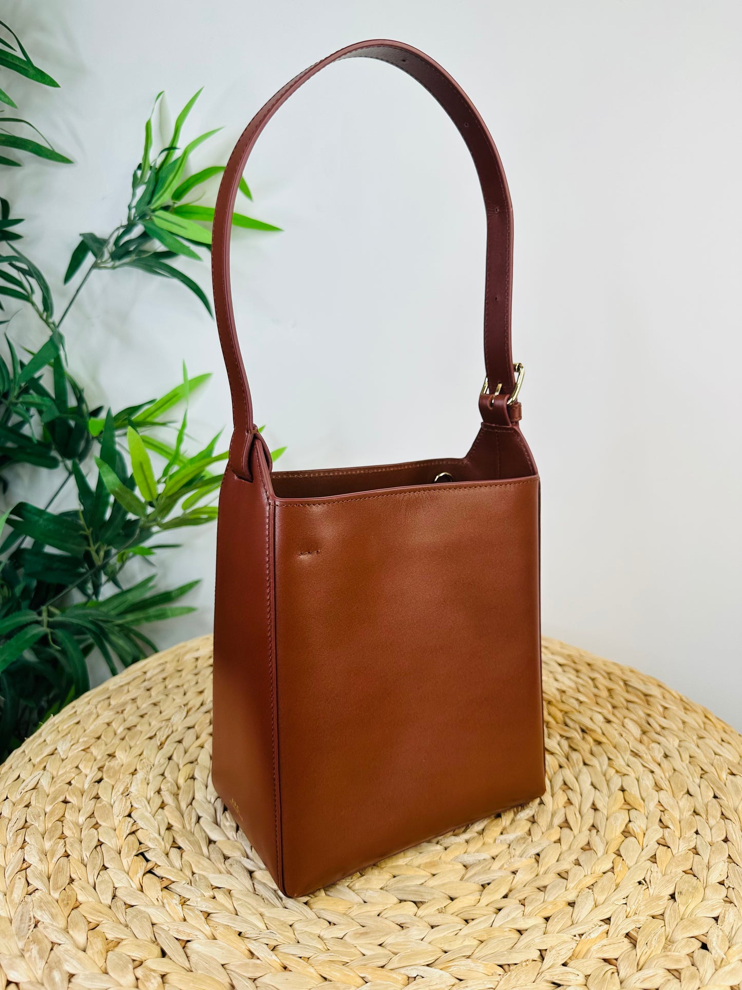 Virginie Leather Bucket Bag