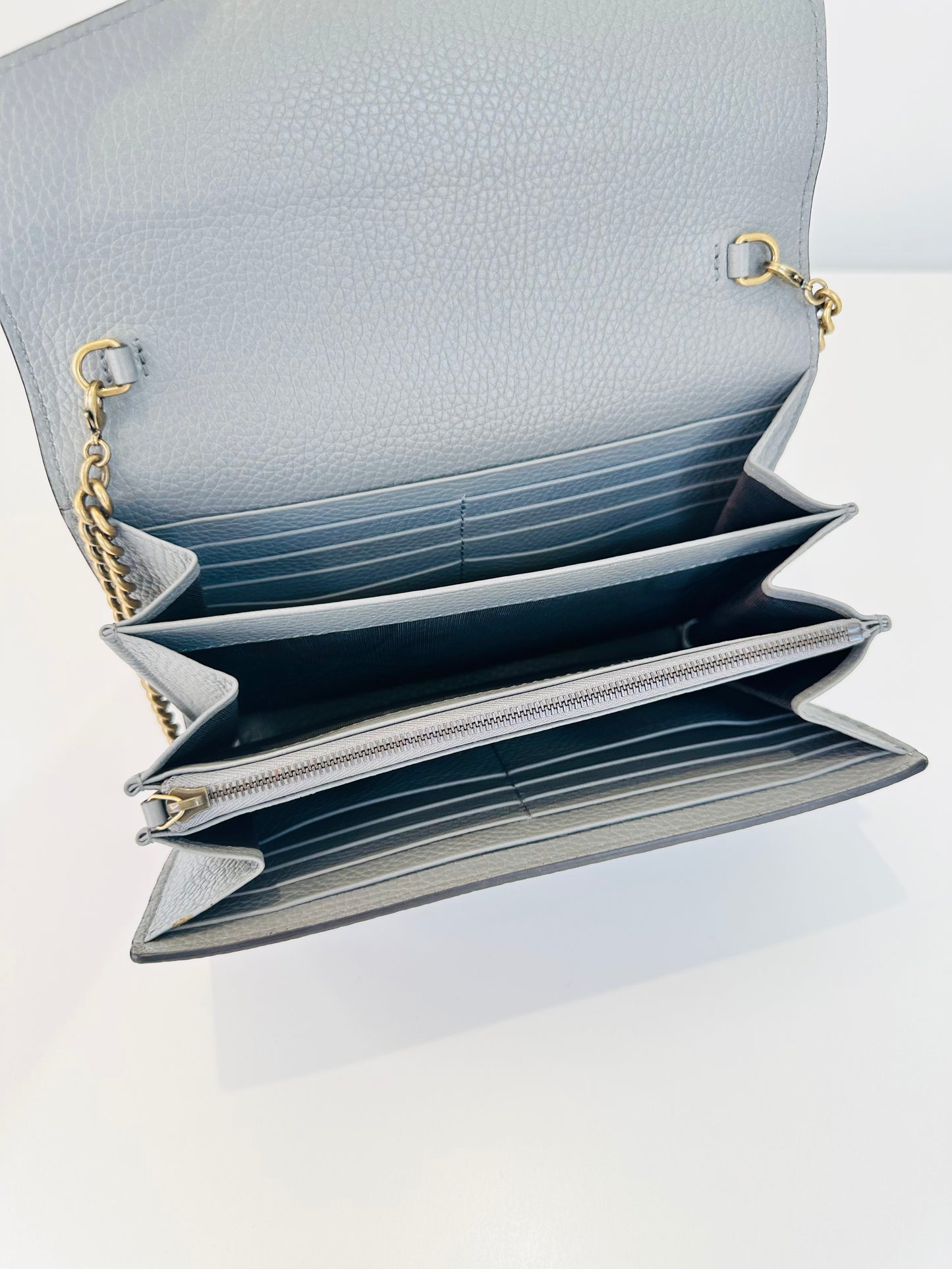 GG Marmont Leather Wallet on Chain